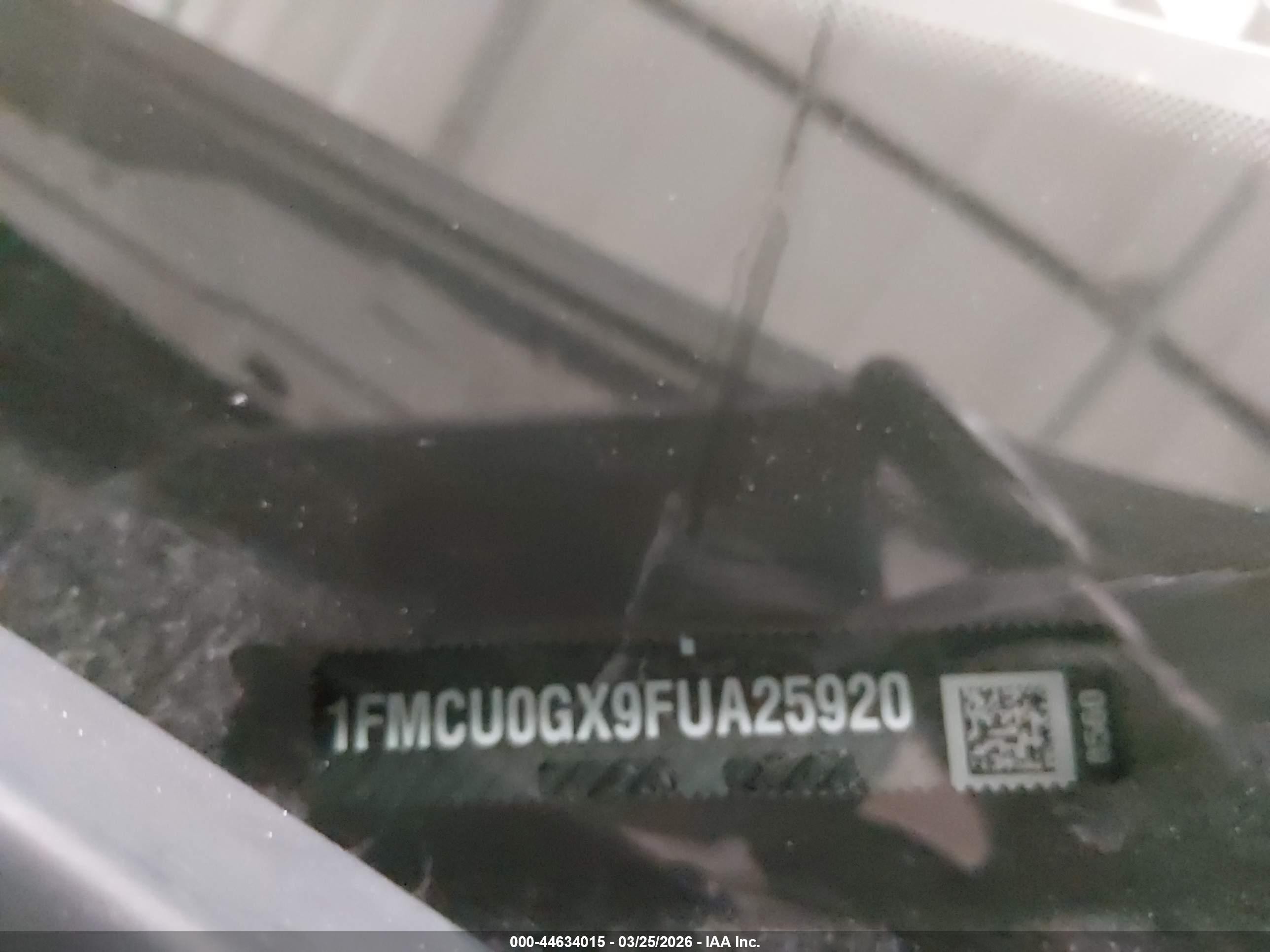 2015 Ford Escape Se Silver vin: 1FMCU0GX9FUA25920