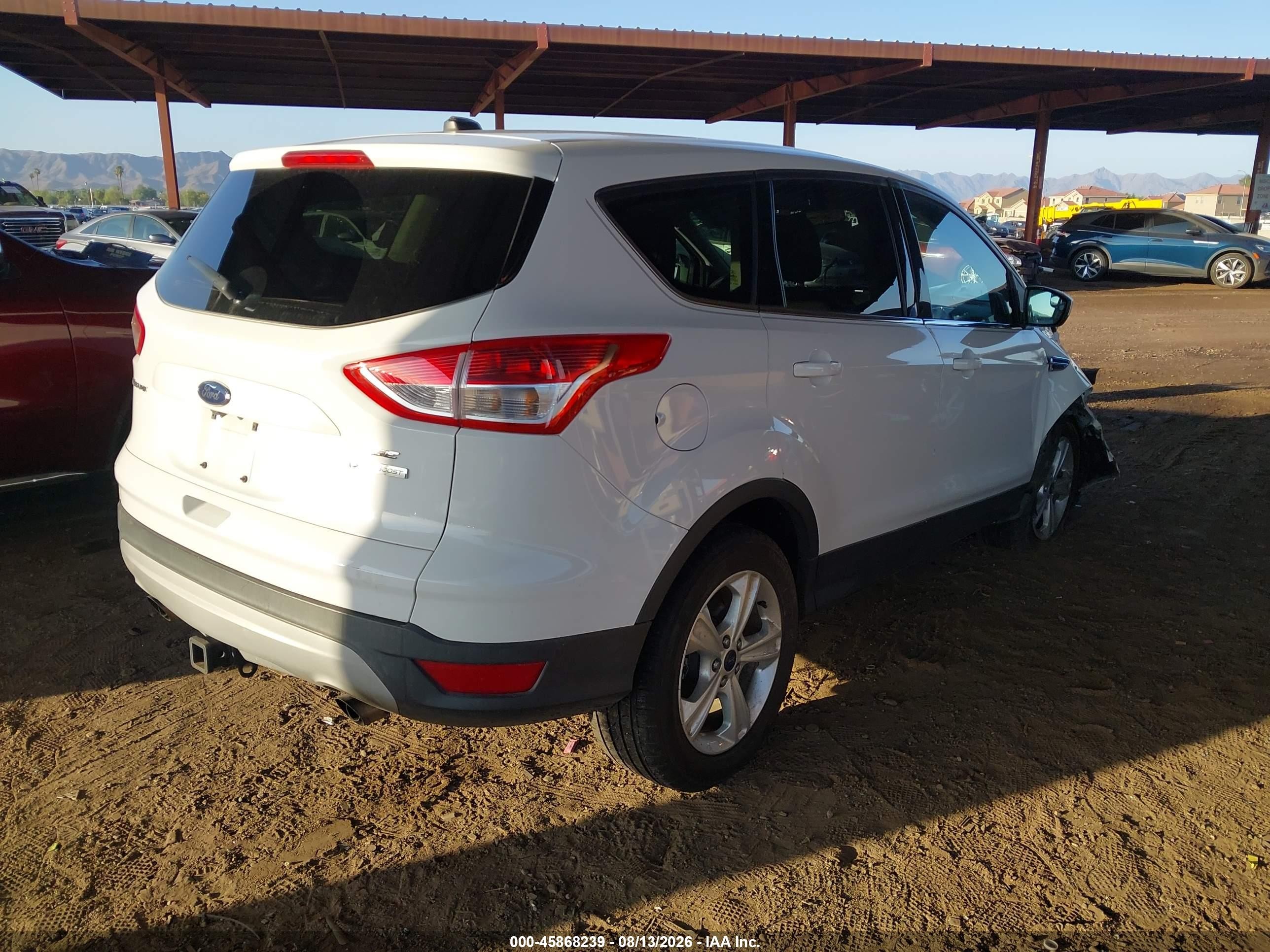2015 Ford Escape Se White vin: 1FMCU0GX9FUA43866