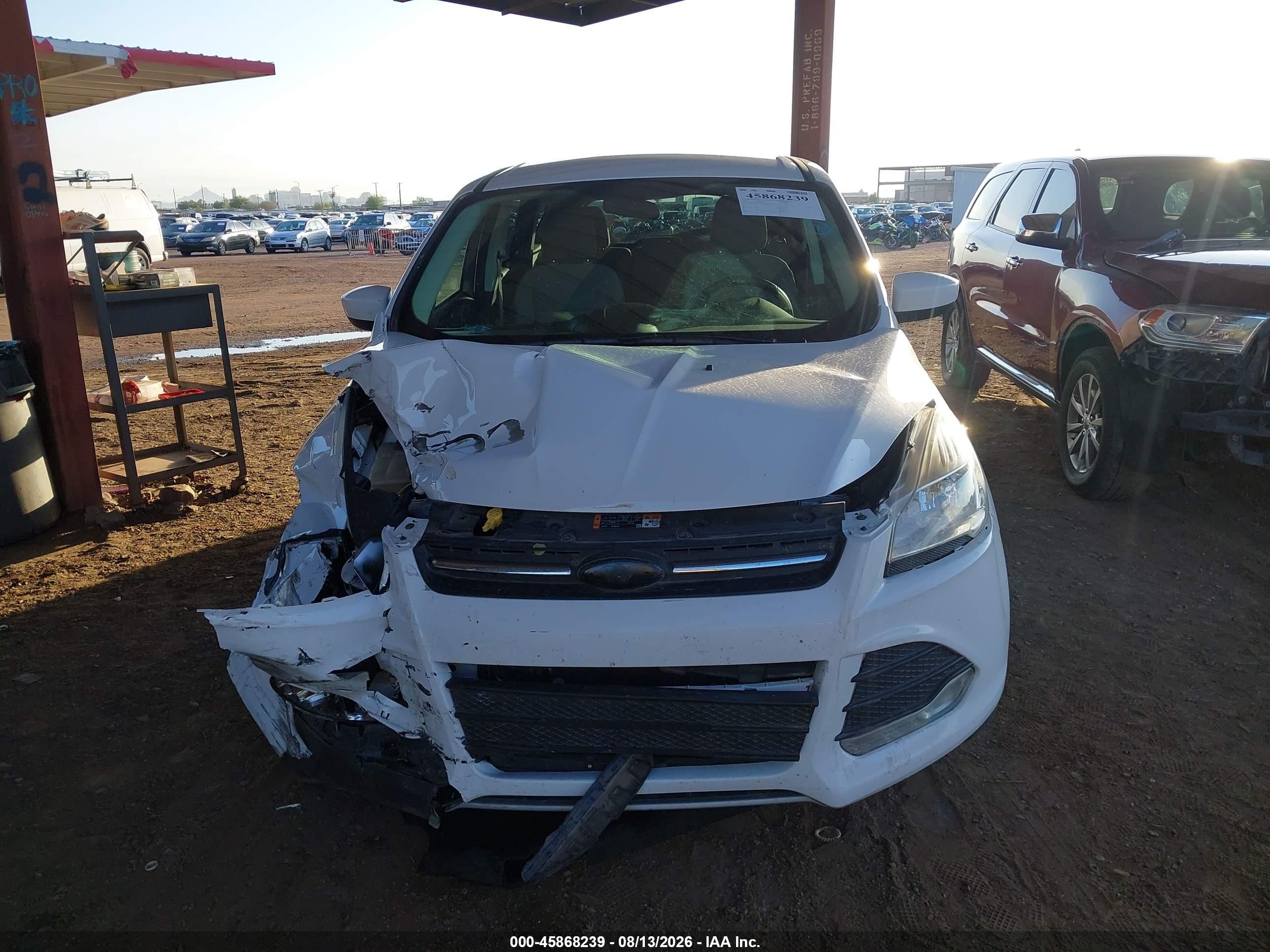 2015 Ford Escape Se White vin: 1FMCU0GX9FUA43866