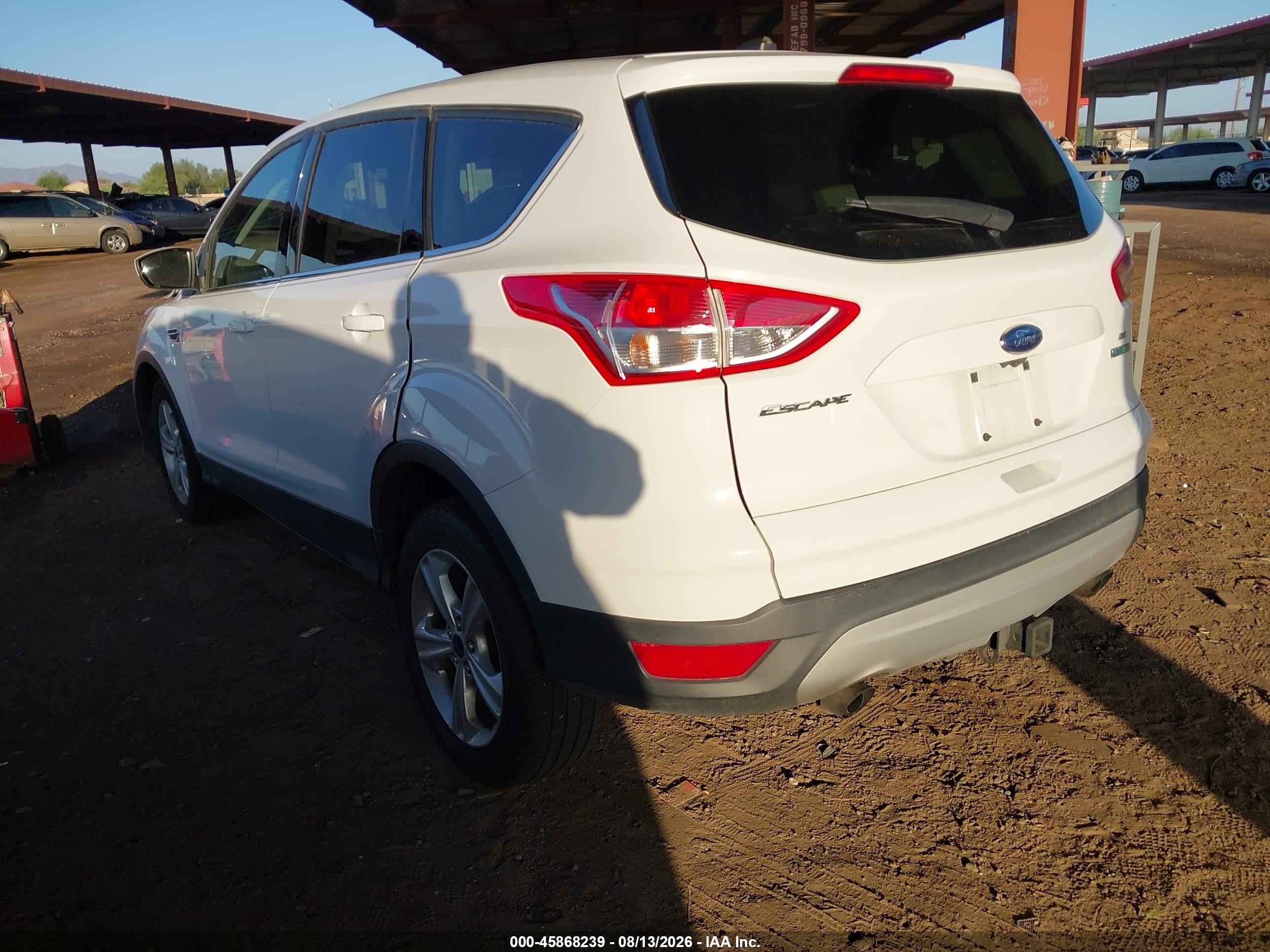 2015 Ford Escape Se White vin: 1FMCU0GX9FUA43866