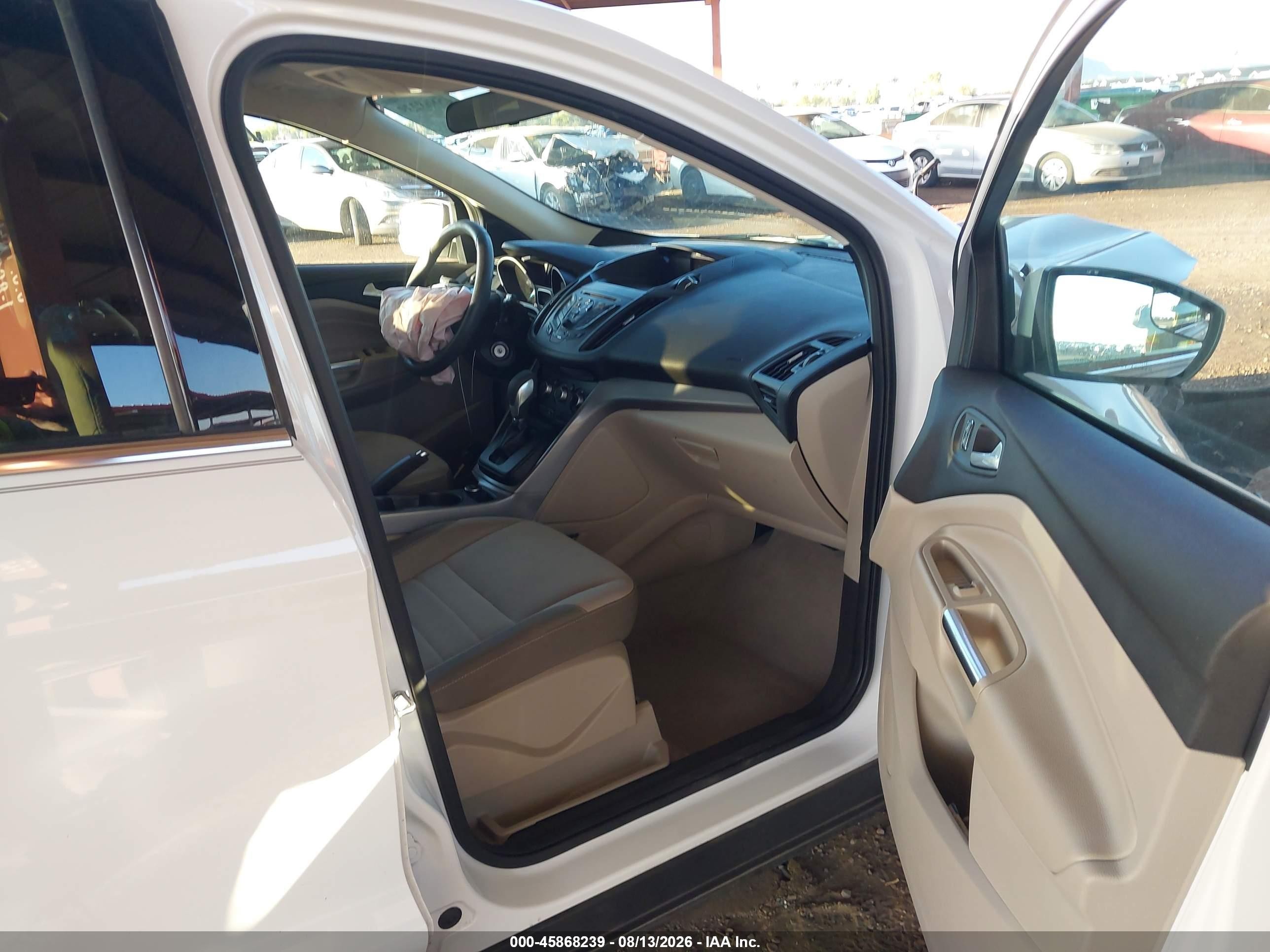 2015 Ford Escape Se White vin: 1FMCU0GX9FUA43866