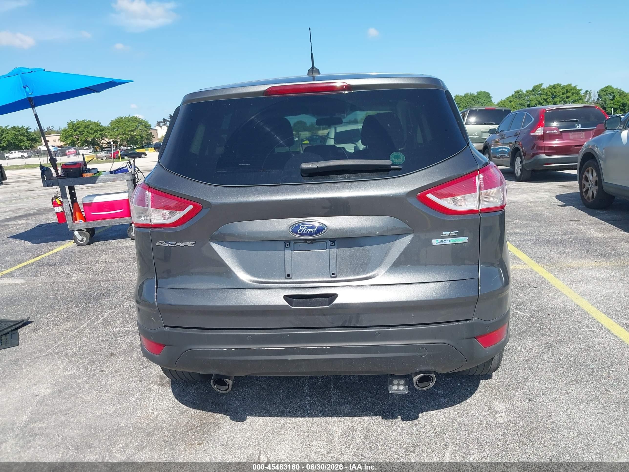 2015 Ford Escape Se Gray vin: 1FMCU0GX9FUA68184