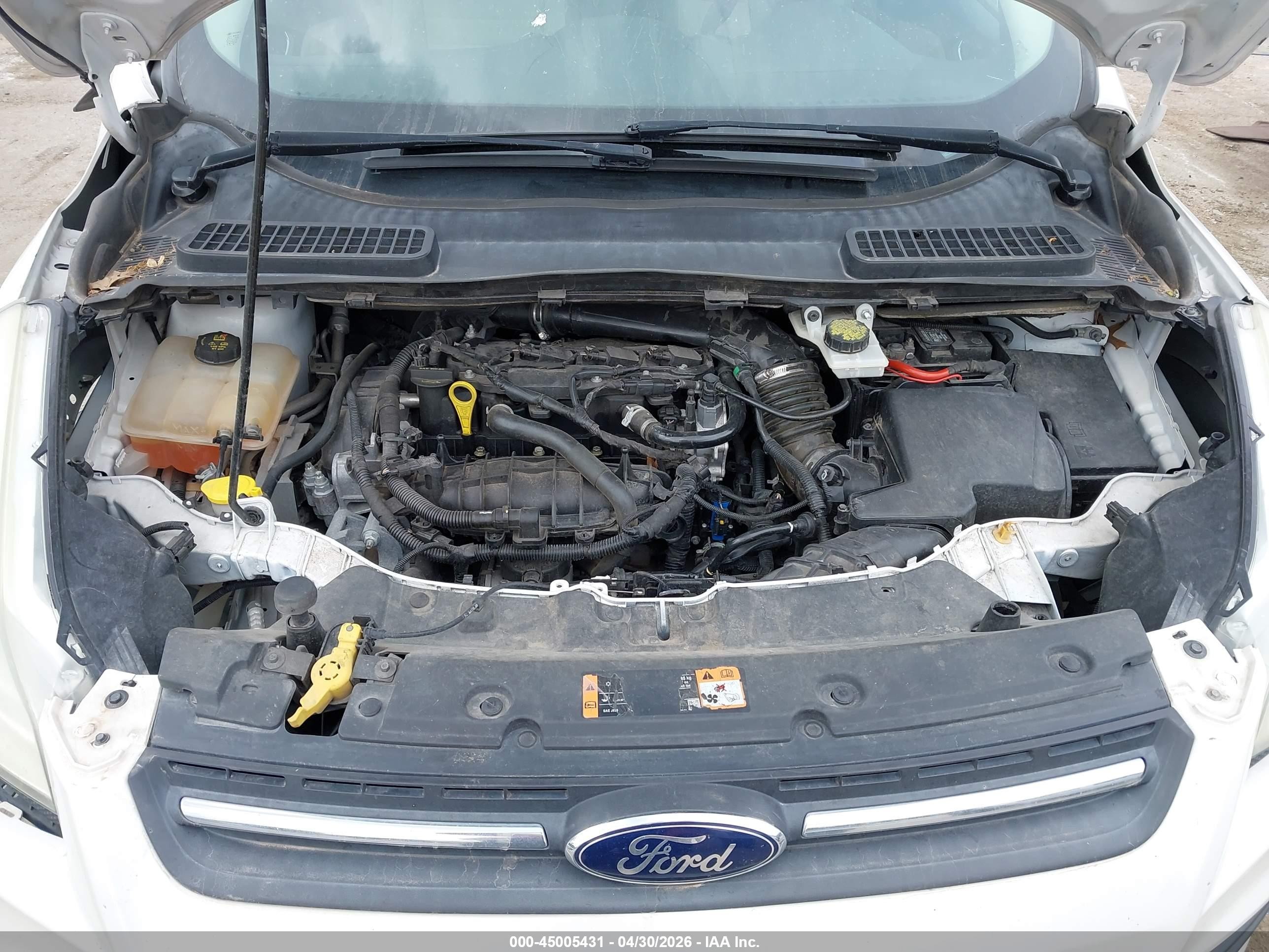 2015 Ford Escape Se White vin: 1FMCU0GX9FUA68461