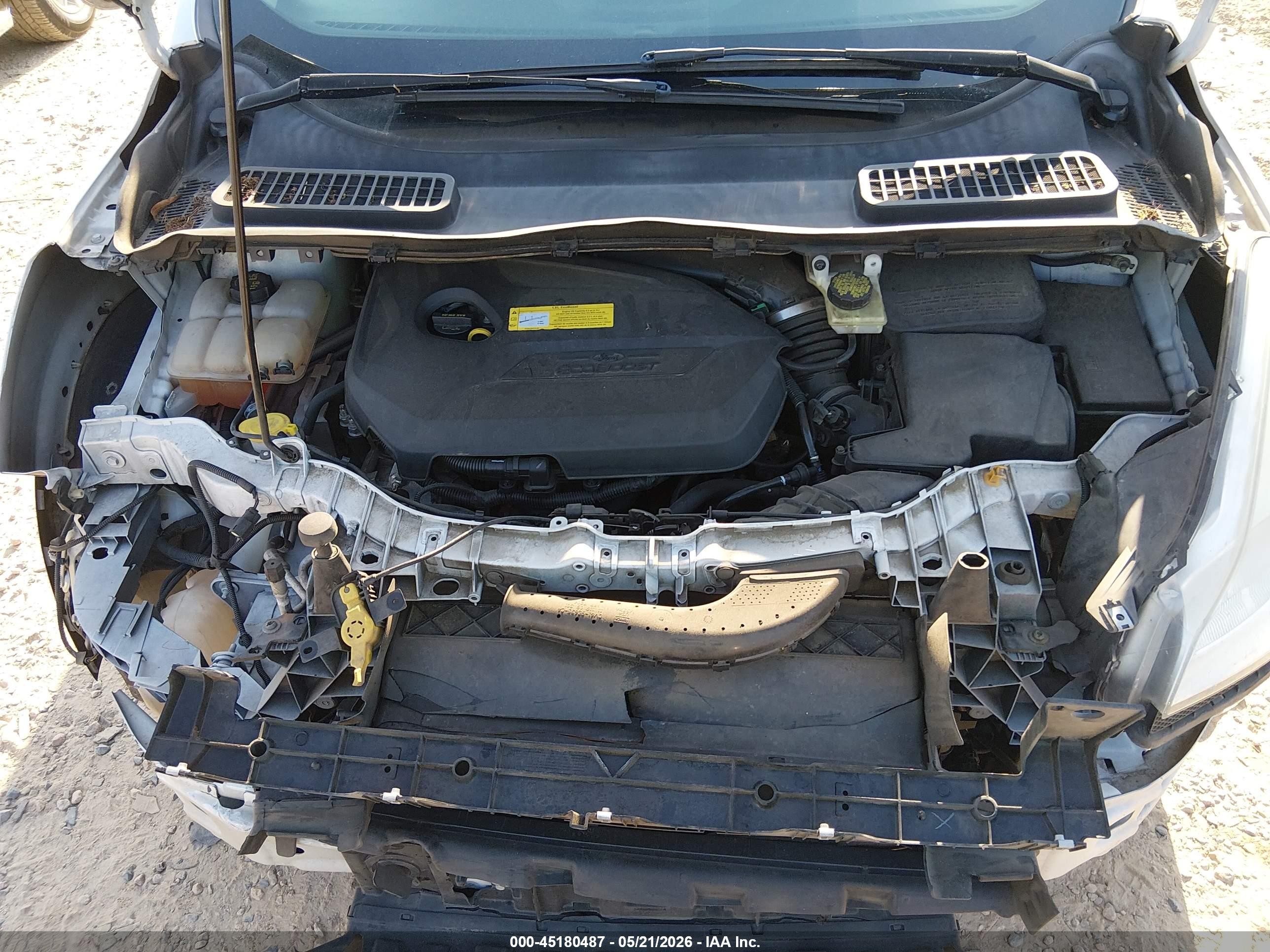 2015 Ford Escape Se White vin: 1FMCU0GX9FUA73384
