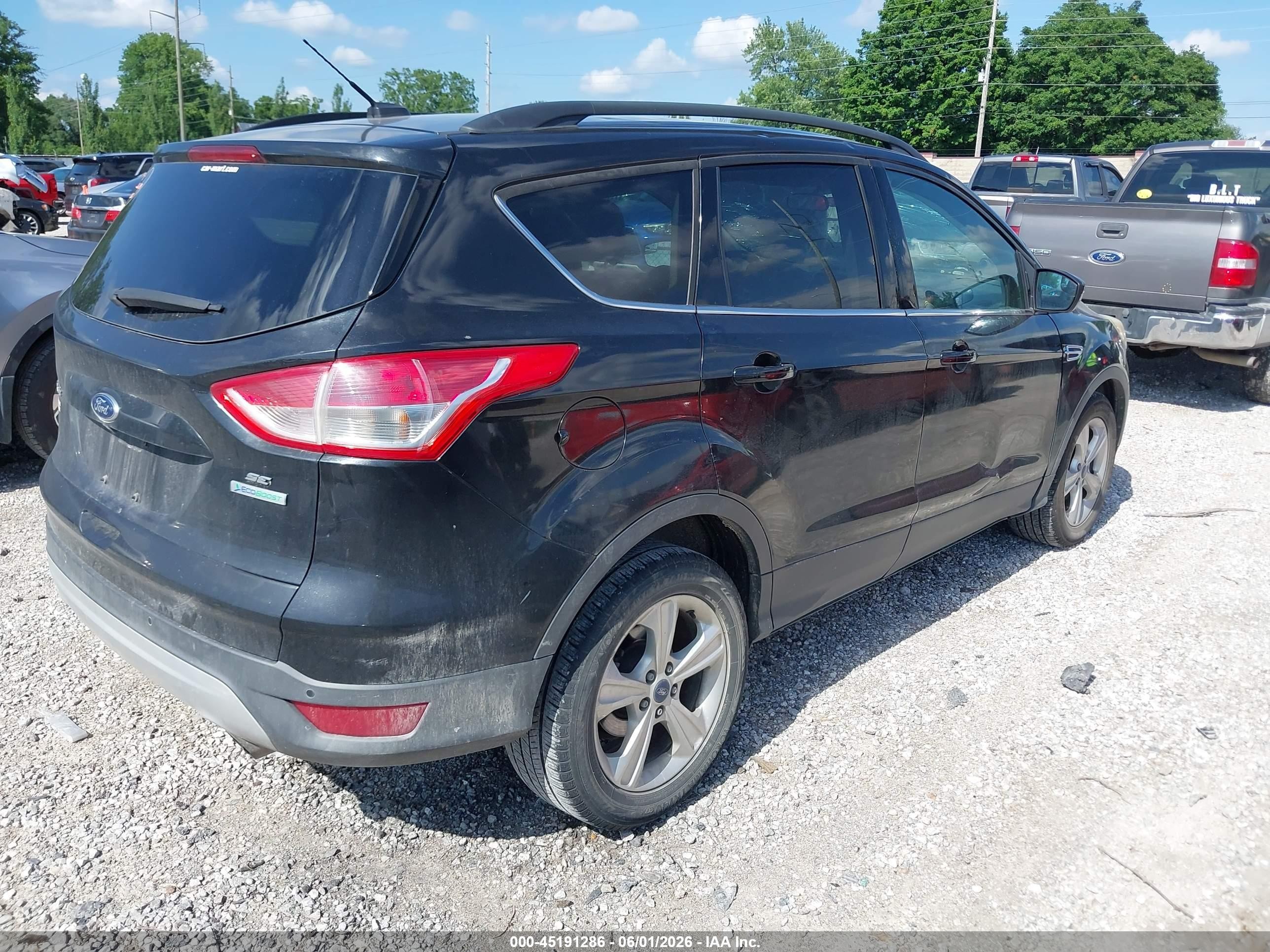2015 Ford Escape Se Black vin: 1FMCU0GX9FUA89780