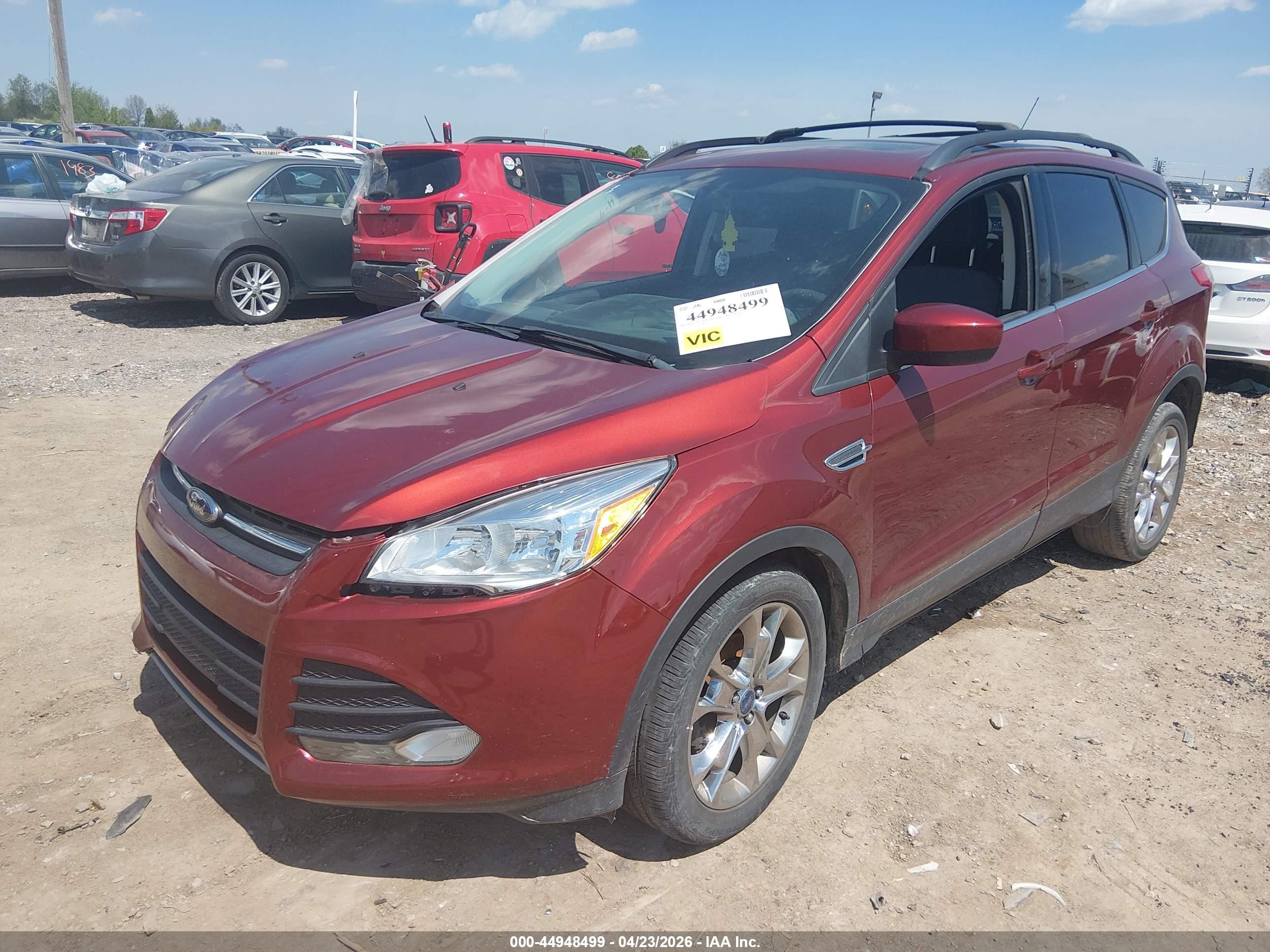 2015 Ford Escape Se Red vin: 1FMCU0GX9FUB23264