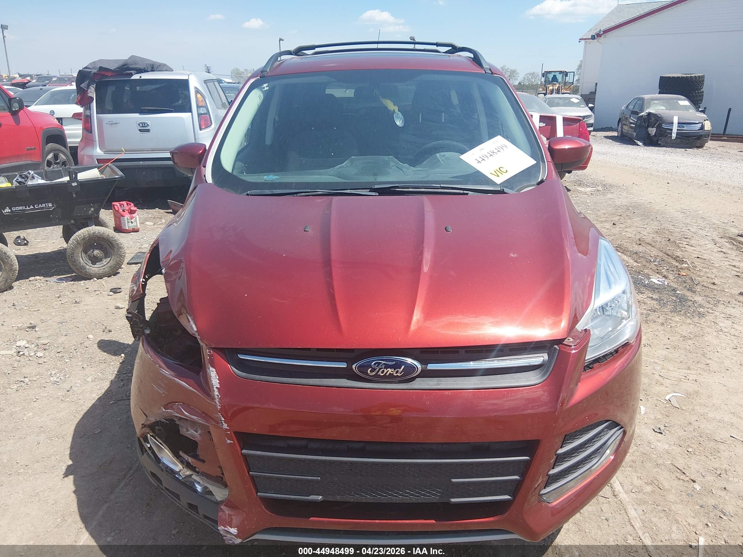 2015 Ford Escape Se Red vin: 1FMCU0GX9FUB23264