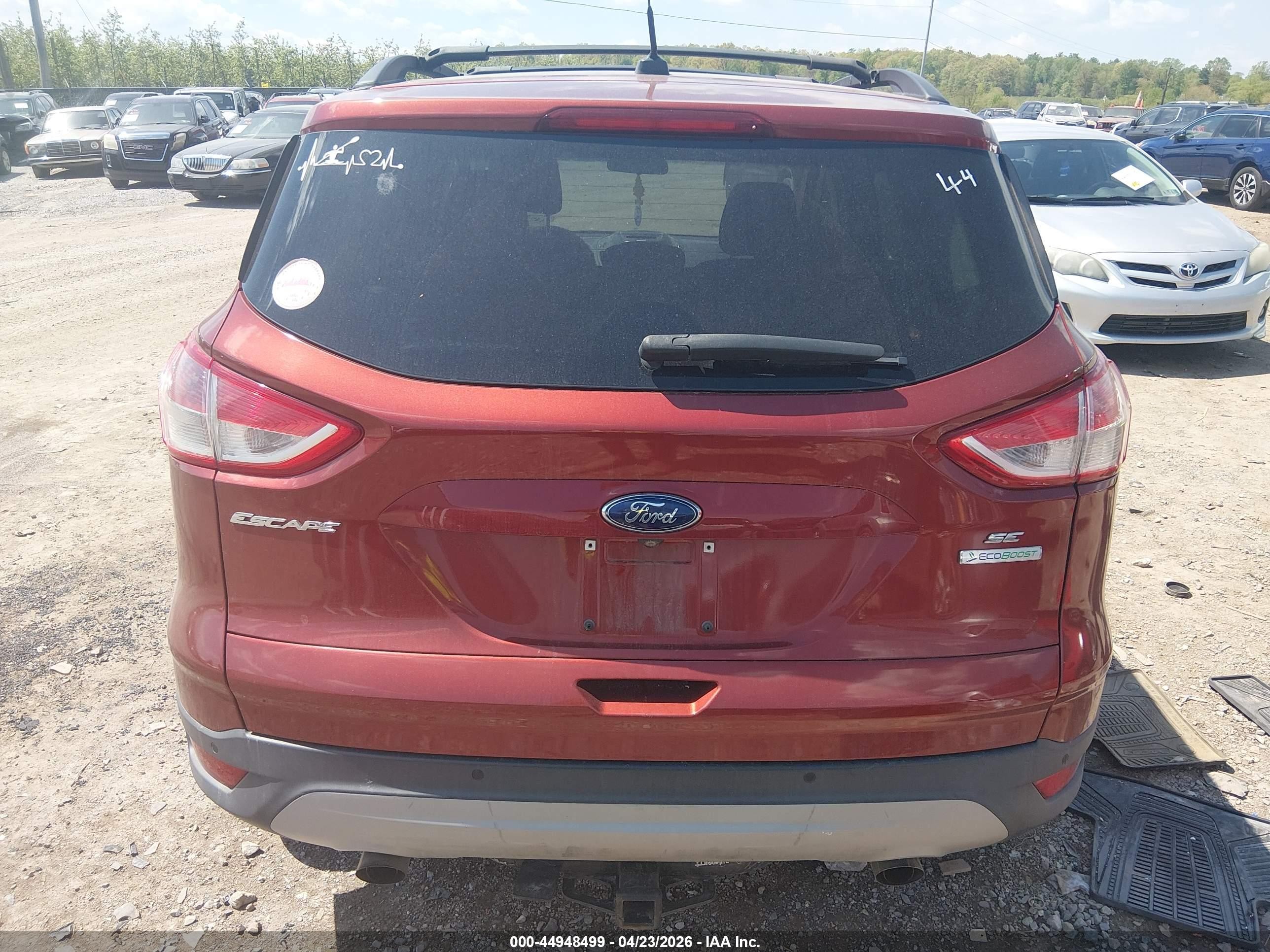 2015 Ford Escape Se Red vin: 1FMCU0GX9FUB23264