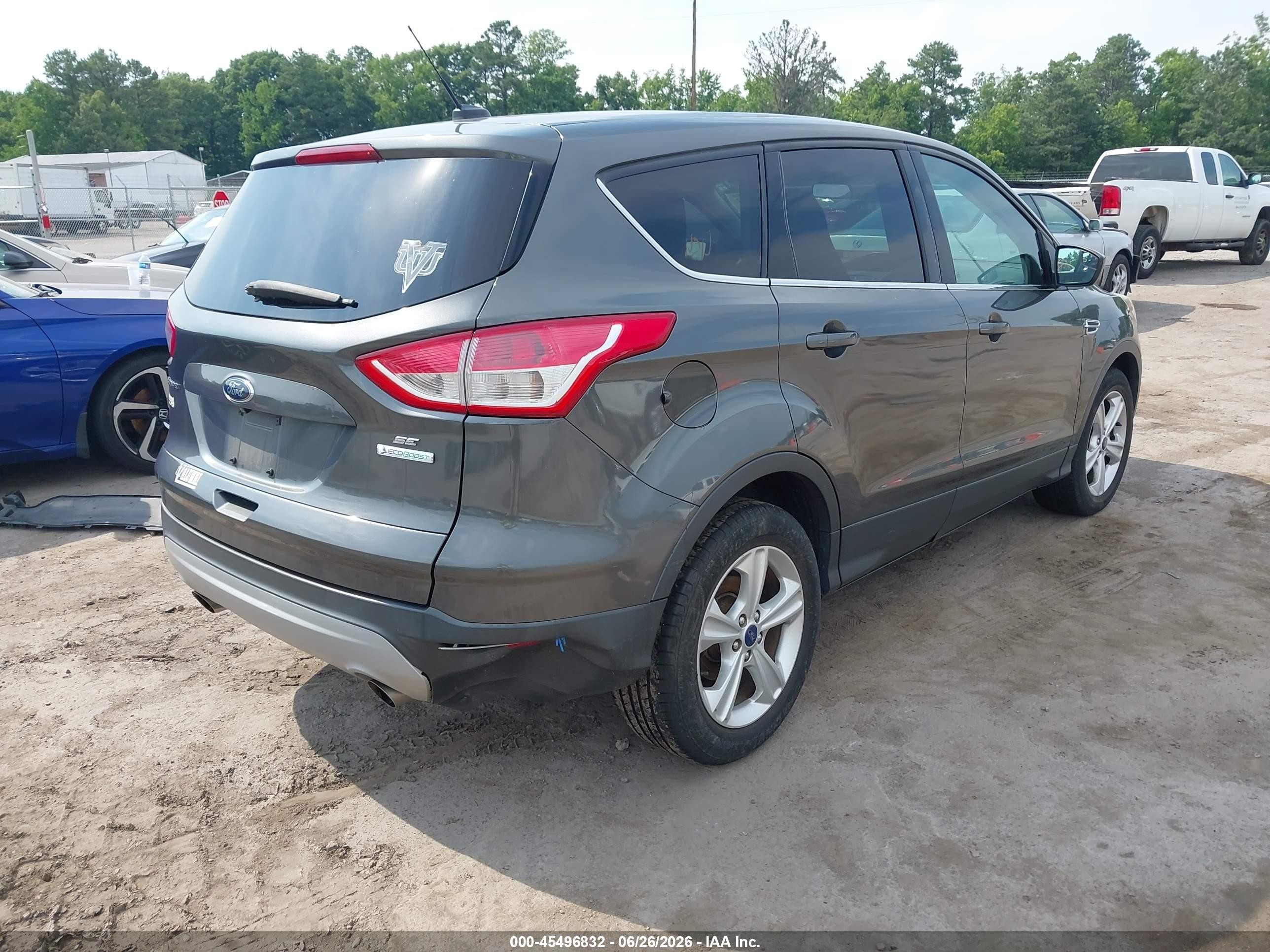 2015 Ford Escape Se Gray vin: 1FMCU0GX9FUB59908