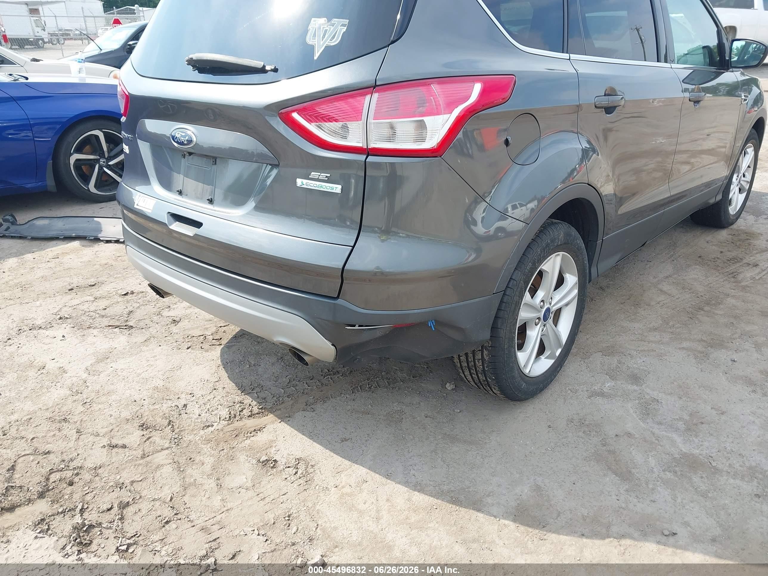 2015 Ford Escape Se Gray vin: 1FMCU0GX9FUB59908