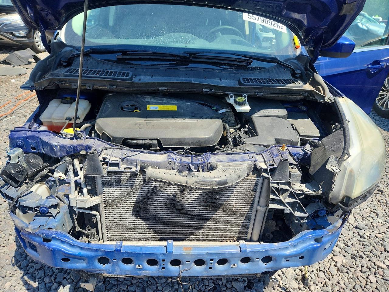 2015 Ford Escape Se Blue vin: 1FMCU0GX9FUC35952