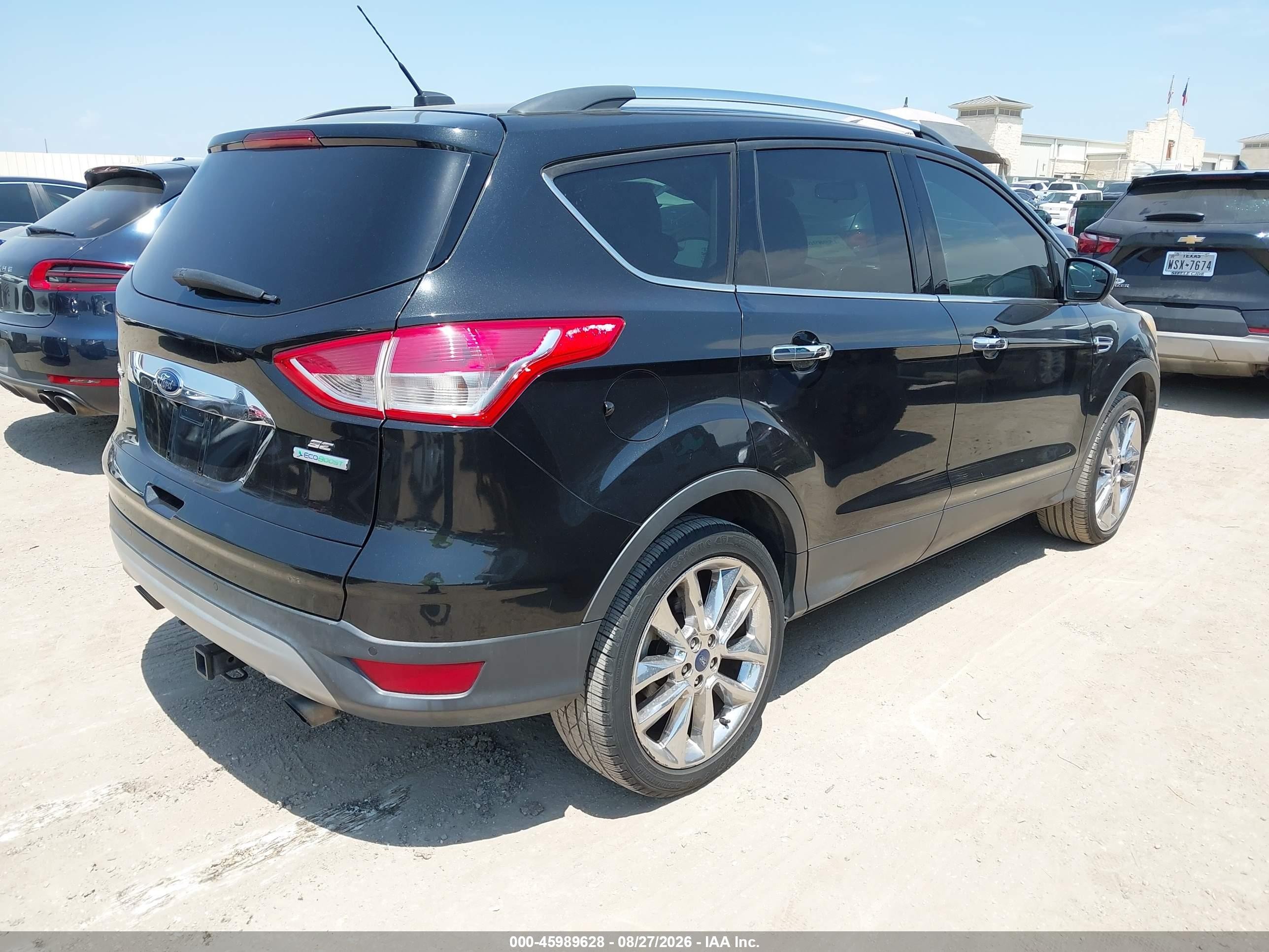 2015 Ford Escape Se Черный vin: 1FMCU0GX9FUC61435
