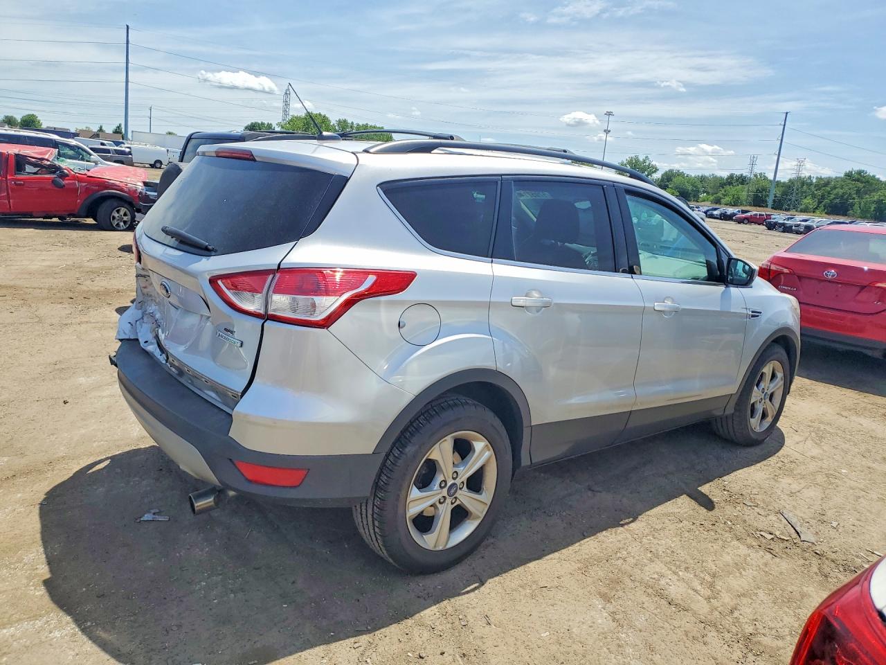 2013 Ford Escape Se Silver vin: 1FMCU0GXXDUC69671