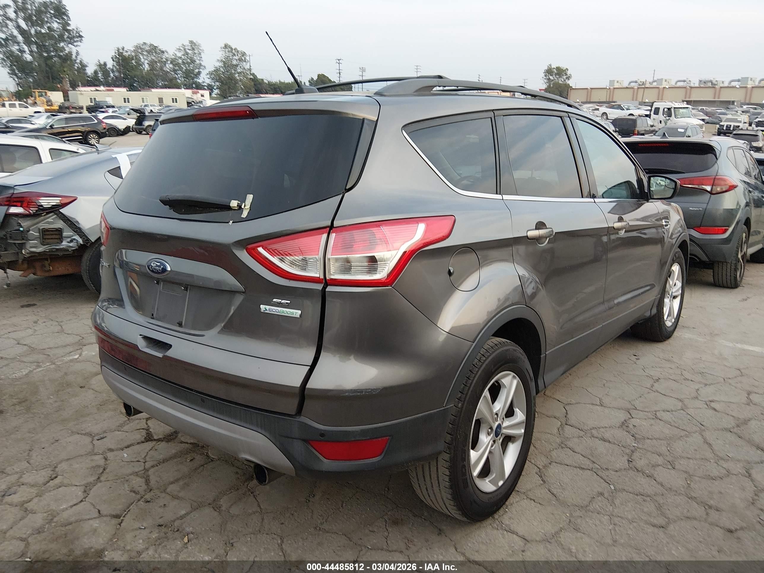 2013 Ford Escape Se Gray vin: 1FMCU0GXXDUD24734