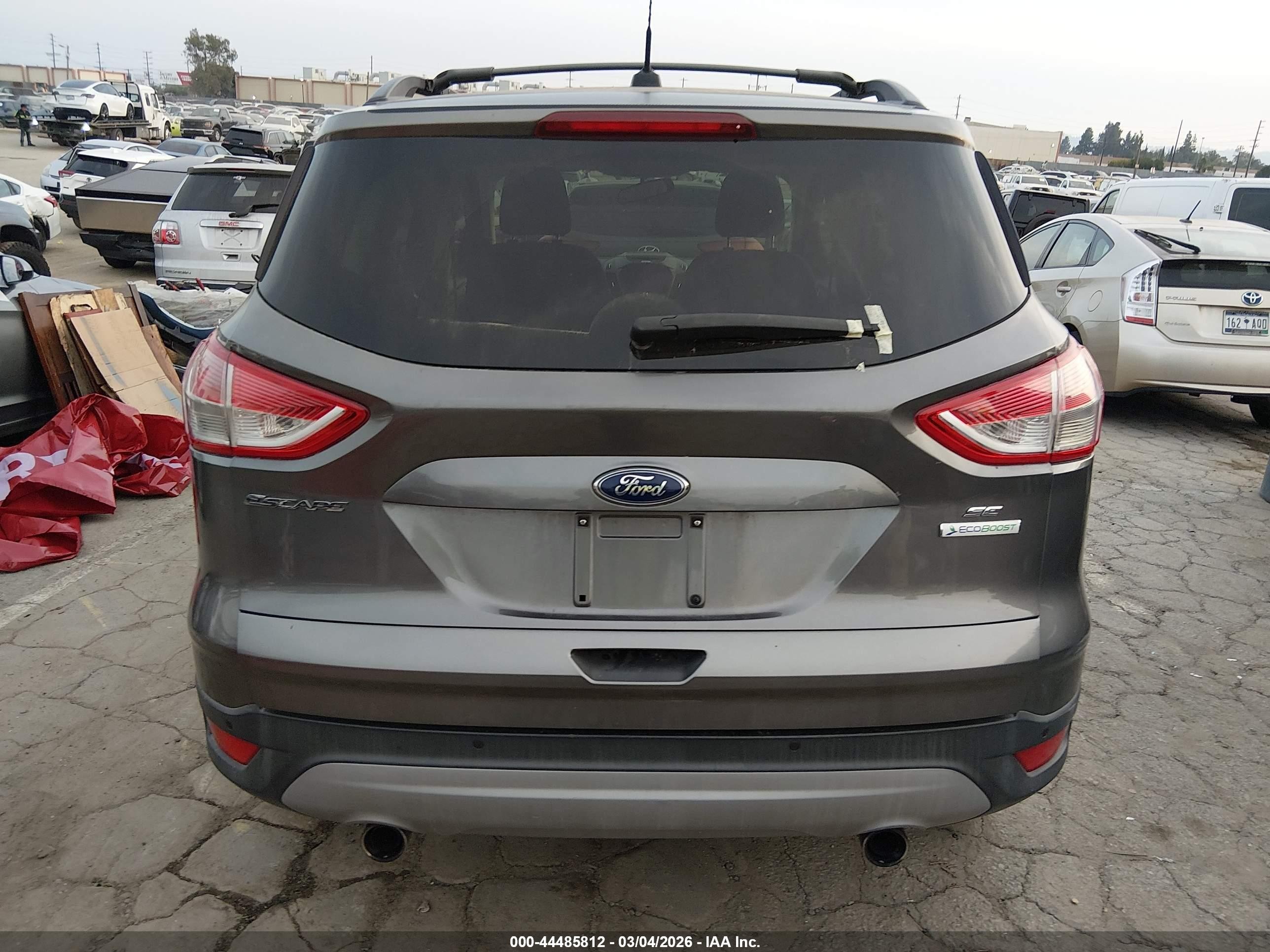 2013 Ford Escape Se Gray vin: 1FMCU0GXXDUD24734