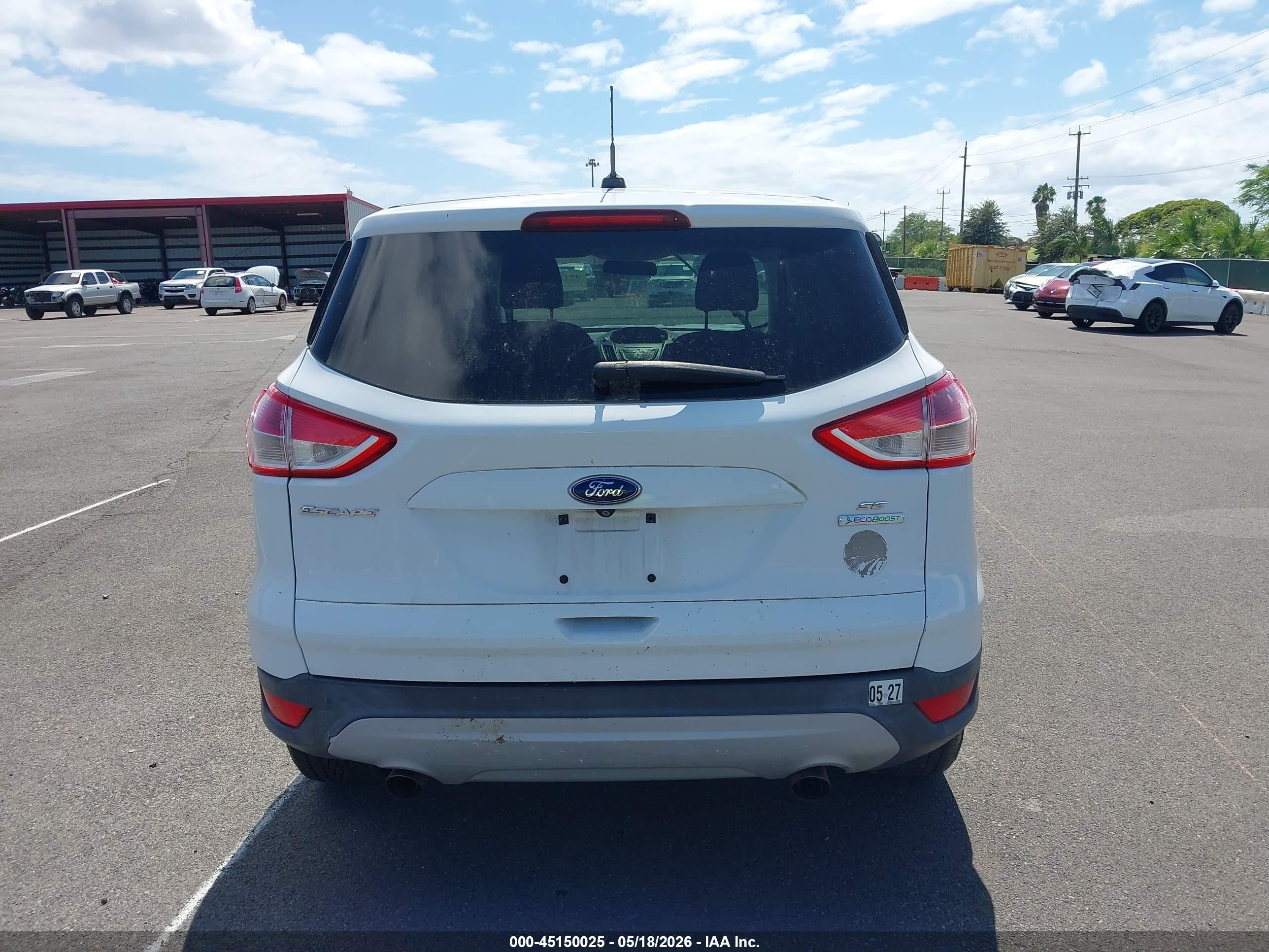 2014 Ford Escape Se Белый vin: 1FMCU0GXXEUA78298