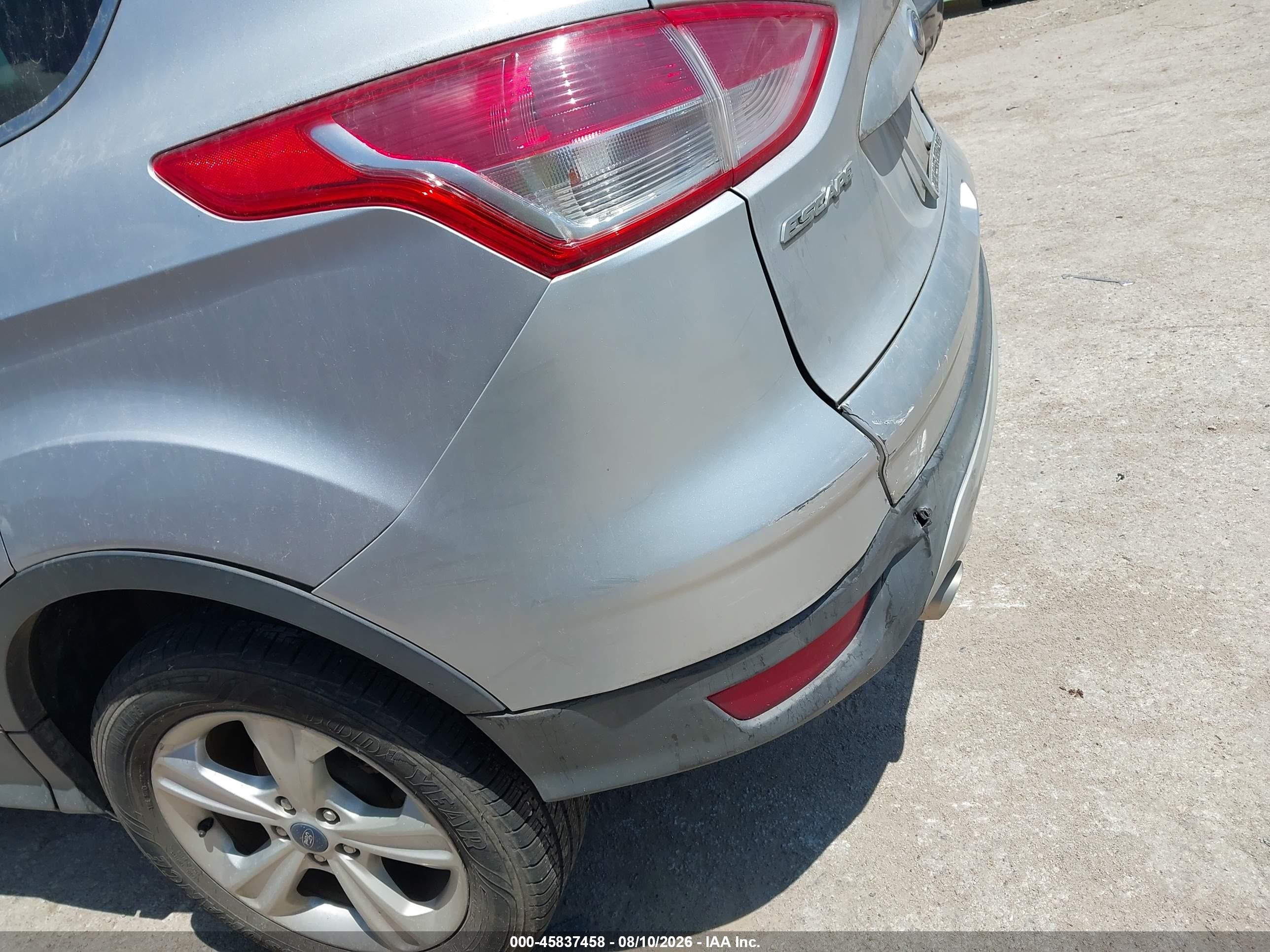 2014 Ford Escape Se Silver vin: 1FMCU0GXXEUB33123