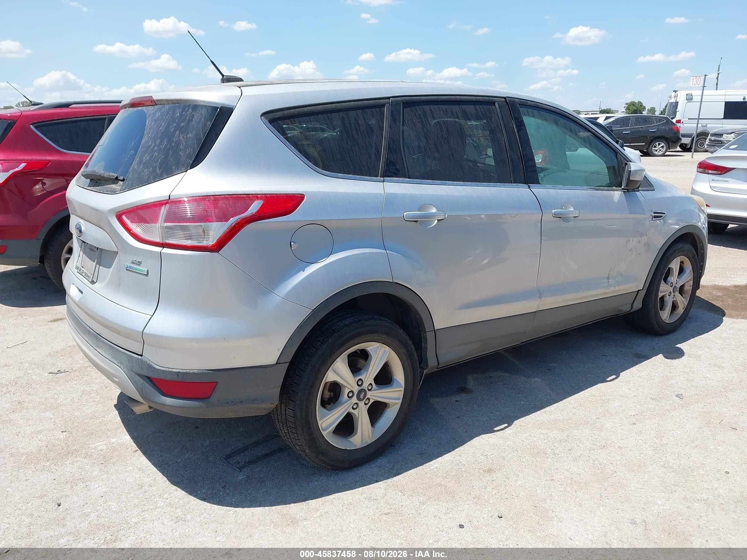 2014 Ford Escape Se Silver vin: 1FMCU0GXXEUB33123