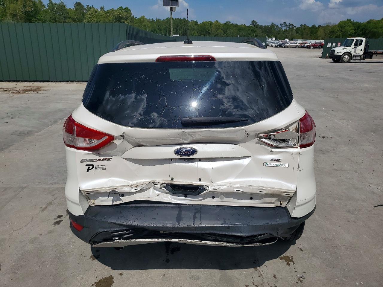 2014 Ford Escape Se White vin: 1FMCU0GXXEUB78630