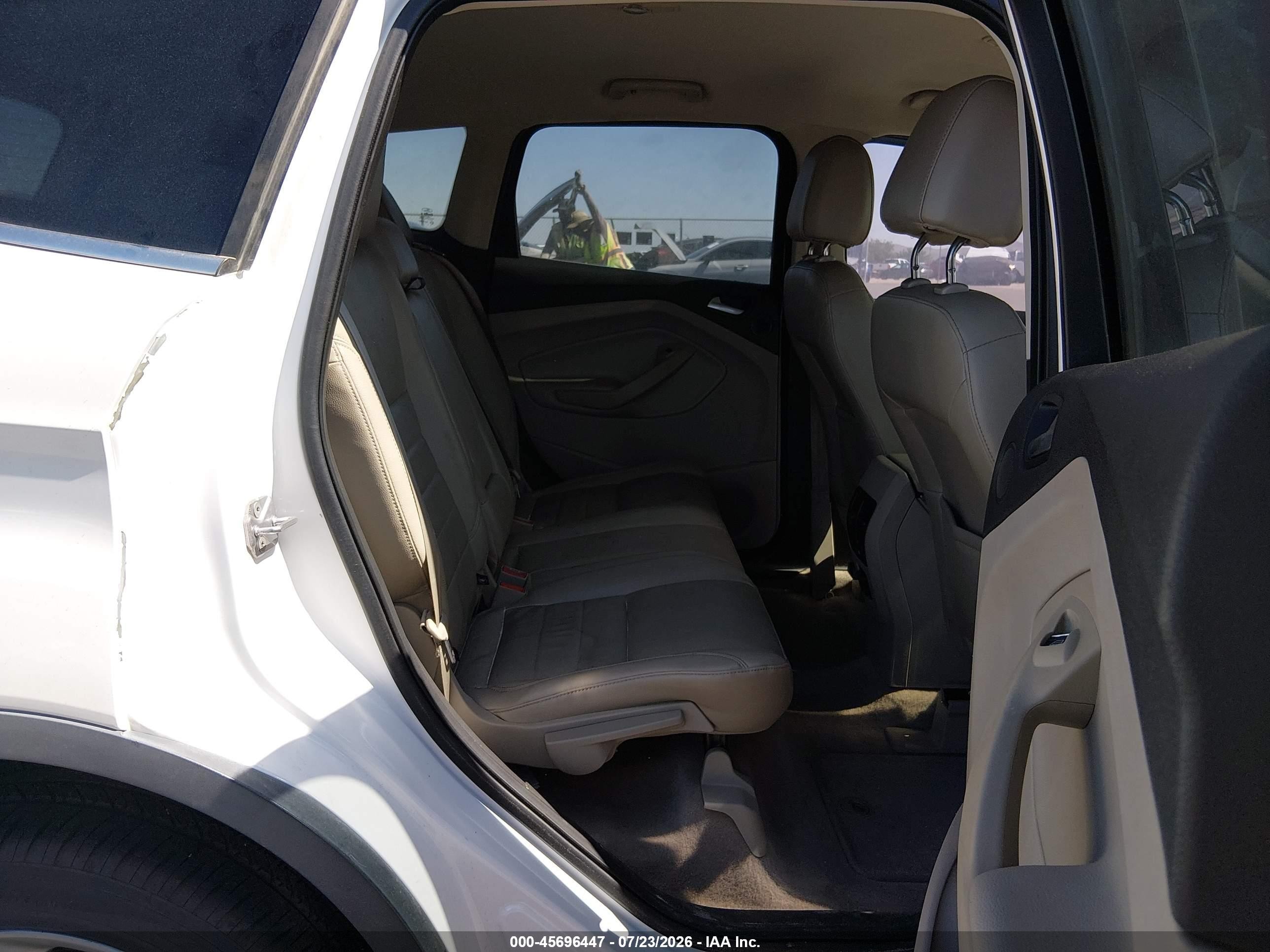 2014 Ford Escape Se White vin: 1FMCU0GXXEUC44626