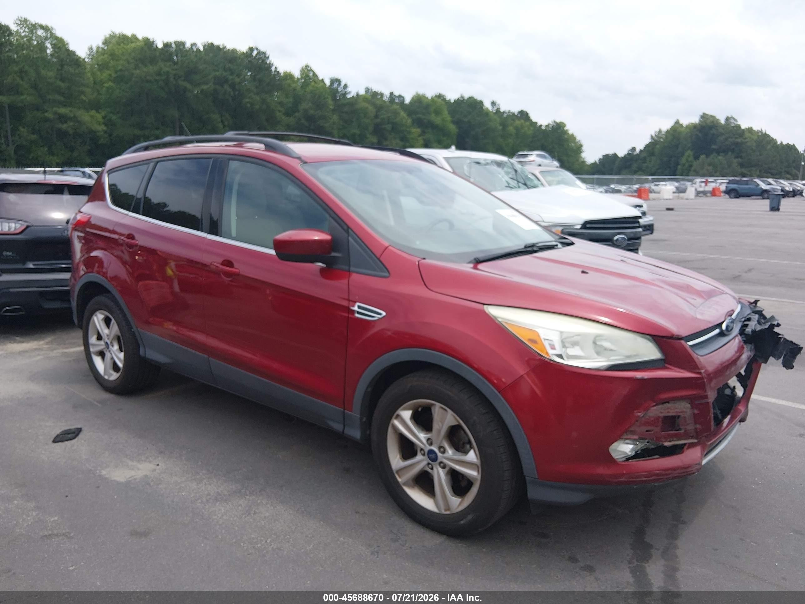 2014 Ford Escape Se Red vin: 1FMCU0GXXEUD06171