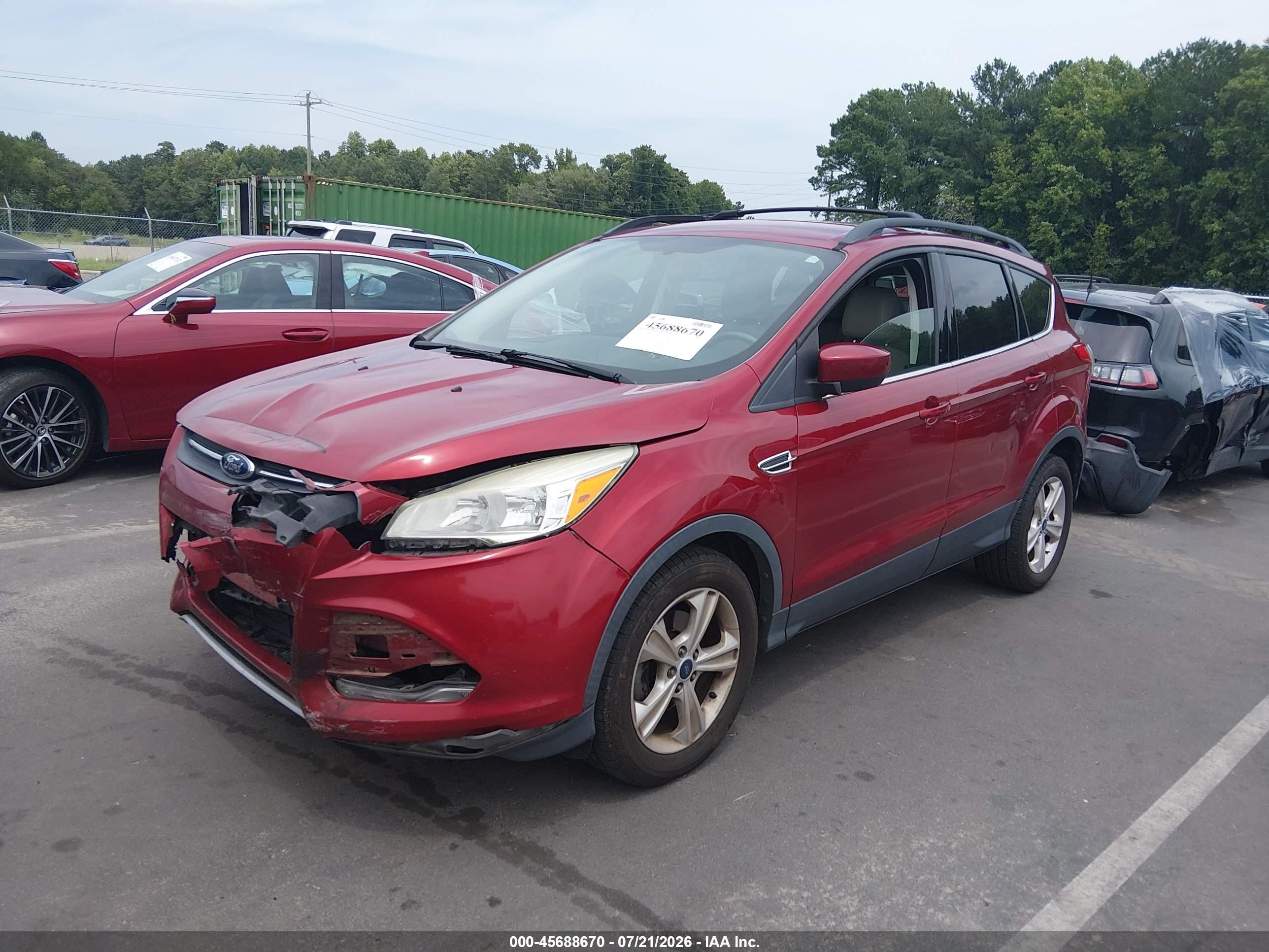 2014 Ford Escape Se Red vin: 1FMCU0GXXEUD06171