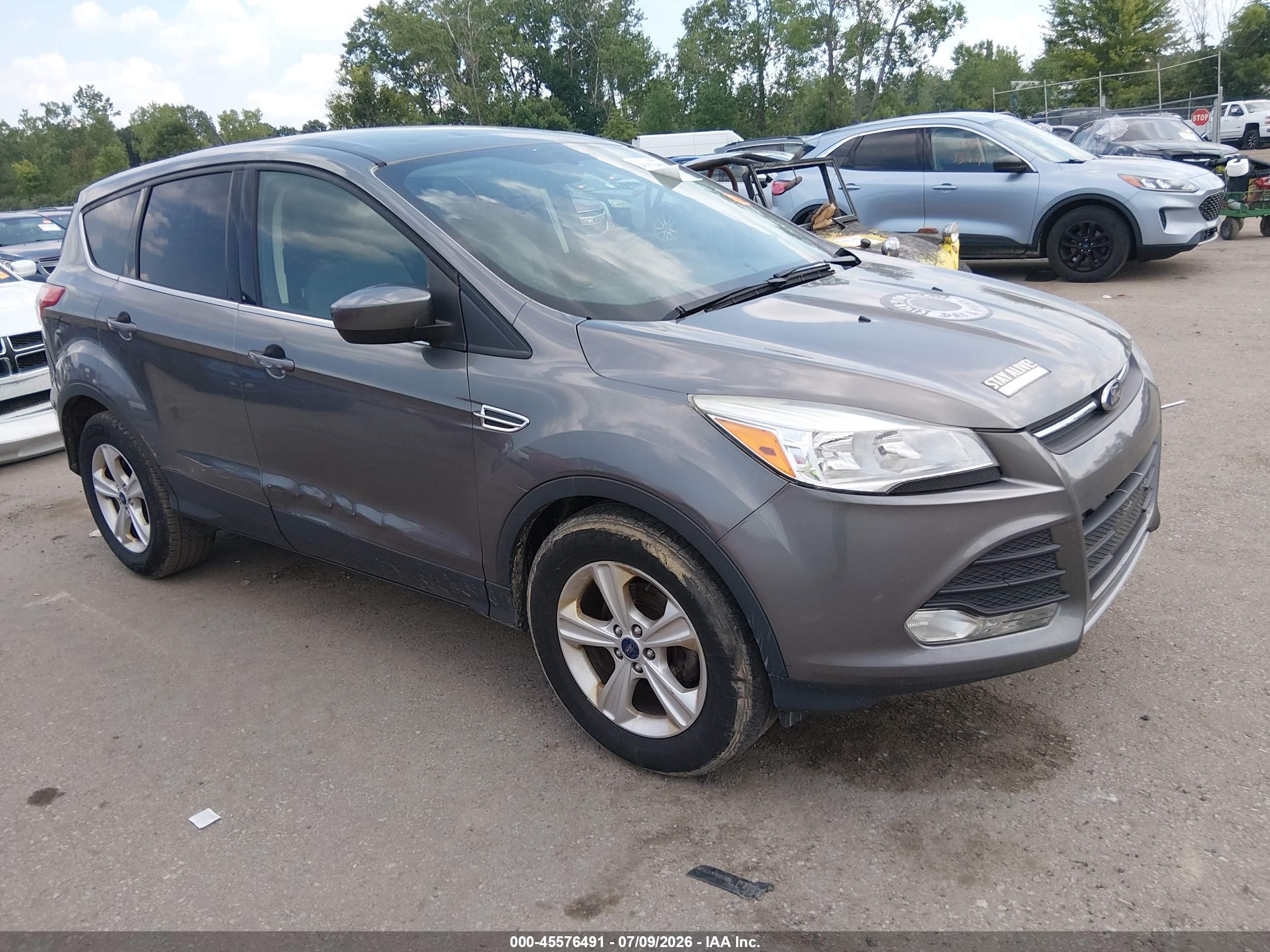 2014 Ford Escape Se Gray vin: 1FMCU0GXXEUD99466