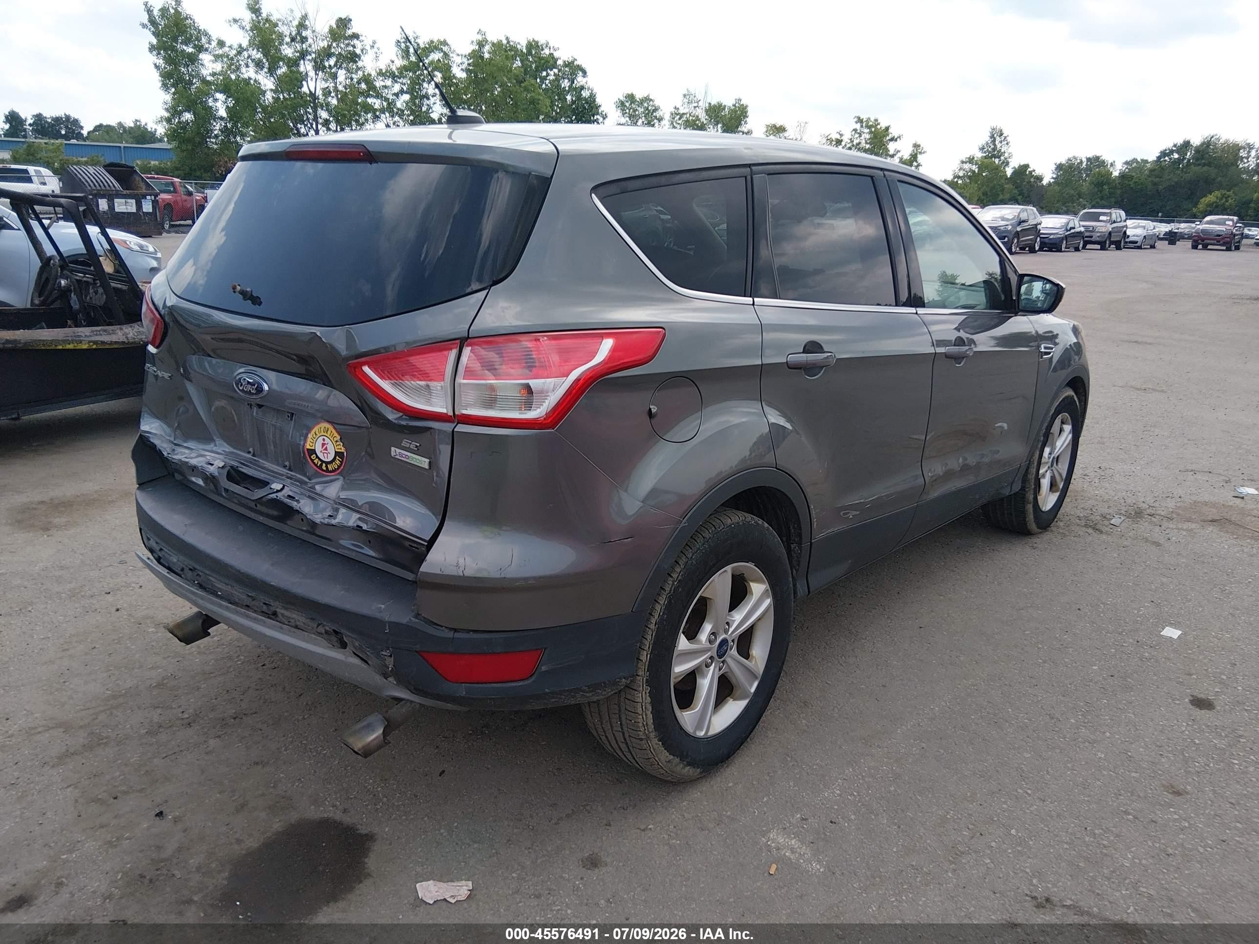 2014 Ford Escape Se Серый vin: 1FMCU0GXXEUD99466