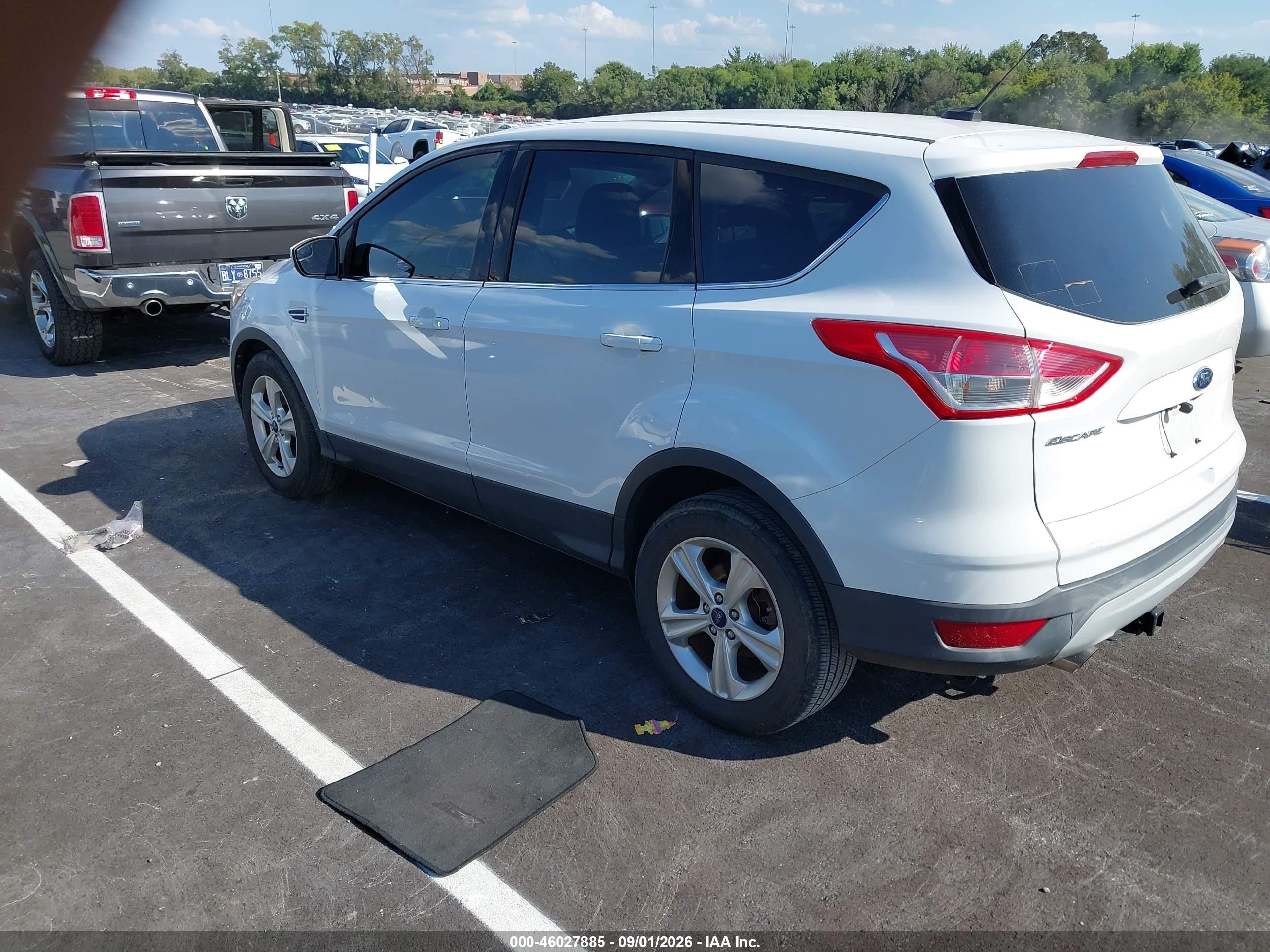 2014 Ford Escape Se White vin: 1FMCU0GXXEUE33857