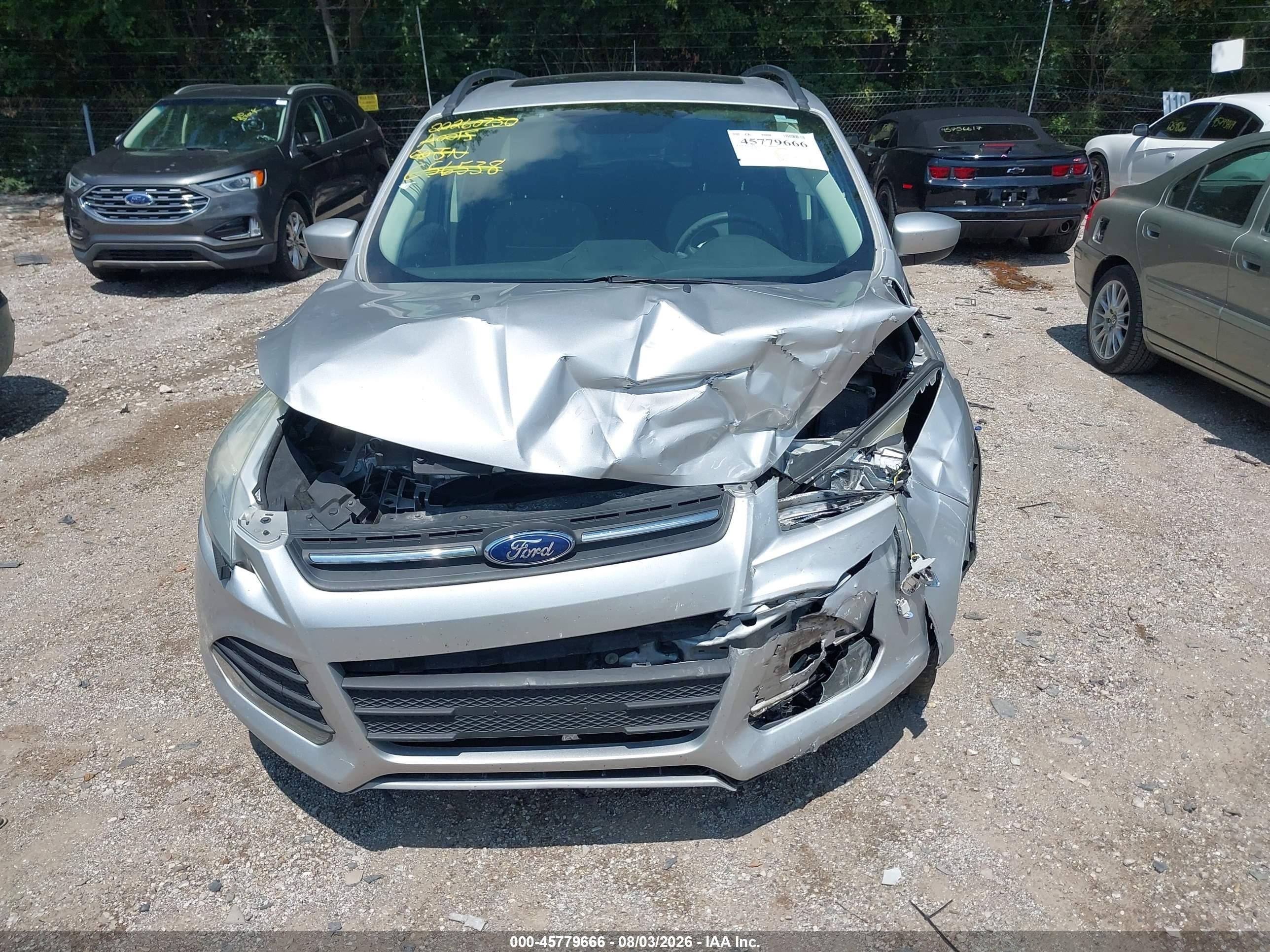 2014 Ford Escape Se Silver vin: 1FMCU0GXXEUE56538