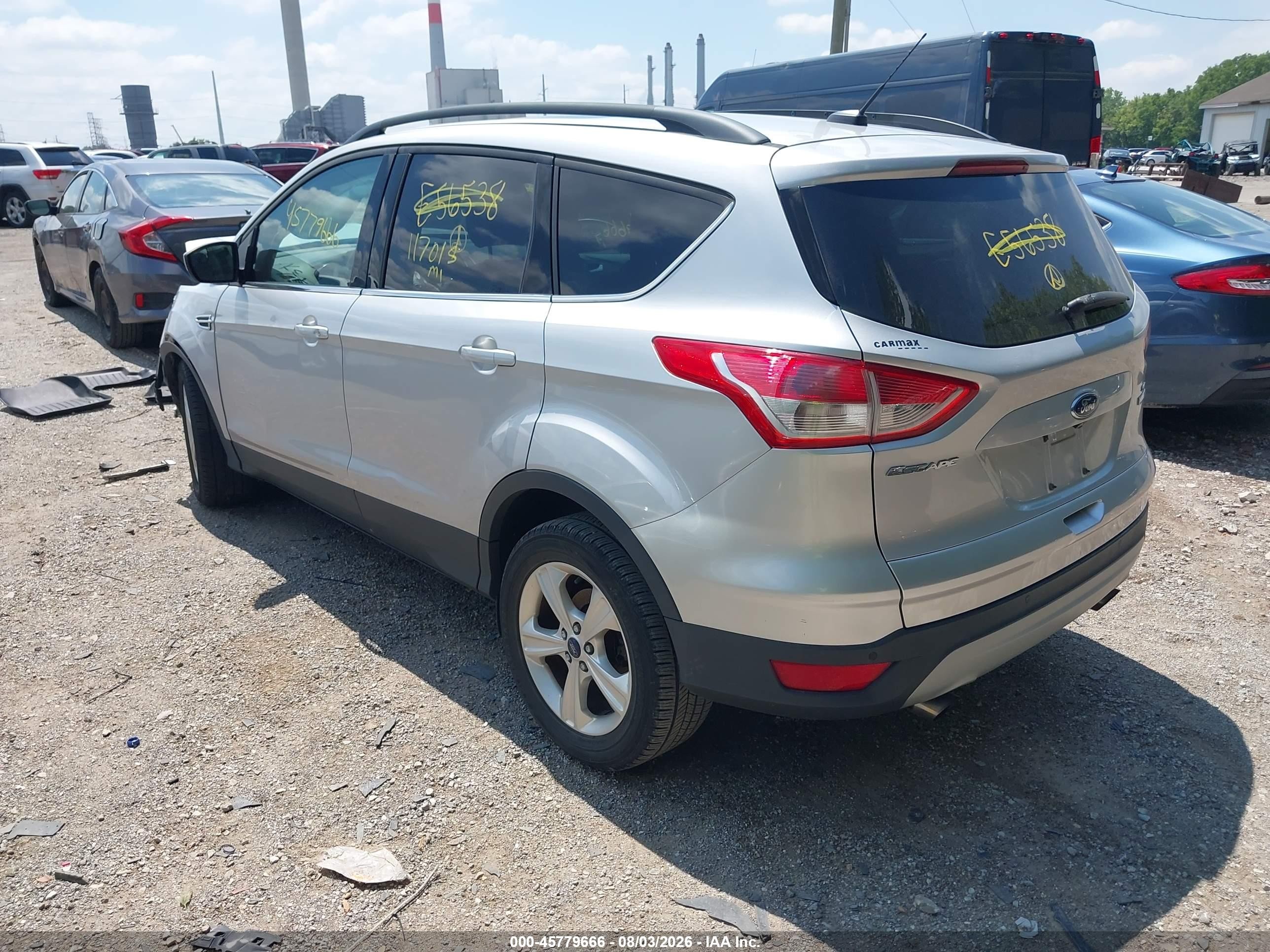 2014 Ford Escape Se Silver vin: 1FMCU0GXXEUE56538