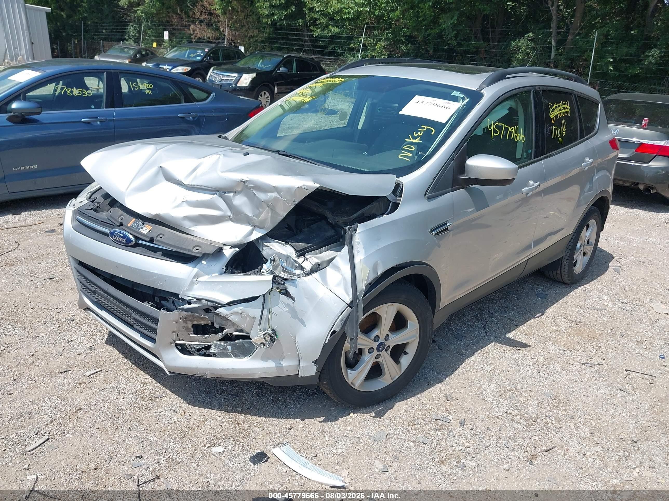 2014 Ford Escape Se Silver vin: 1FMCU0GXXEUE56538