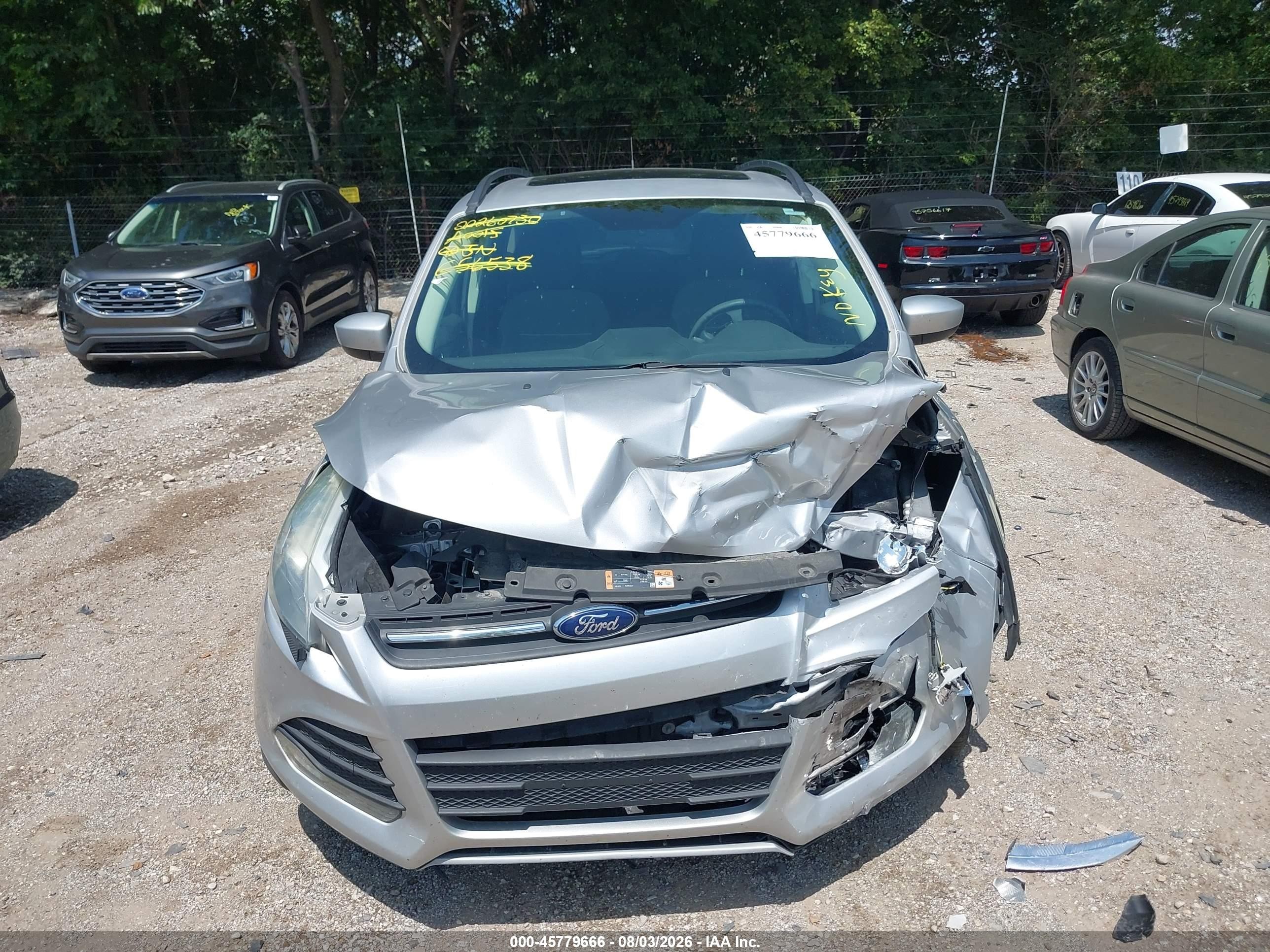 2014 Ford Escape Se Silver vin: 1FMCU0GXXEUE56538