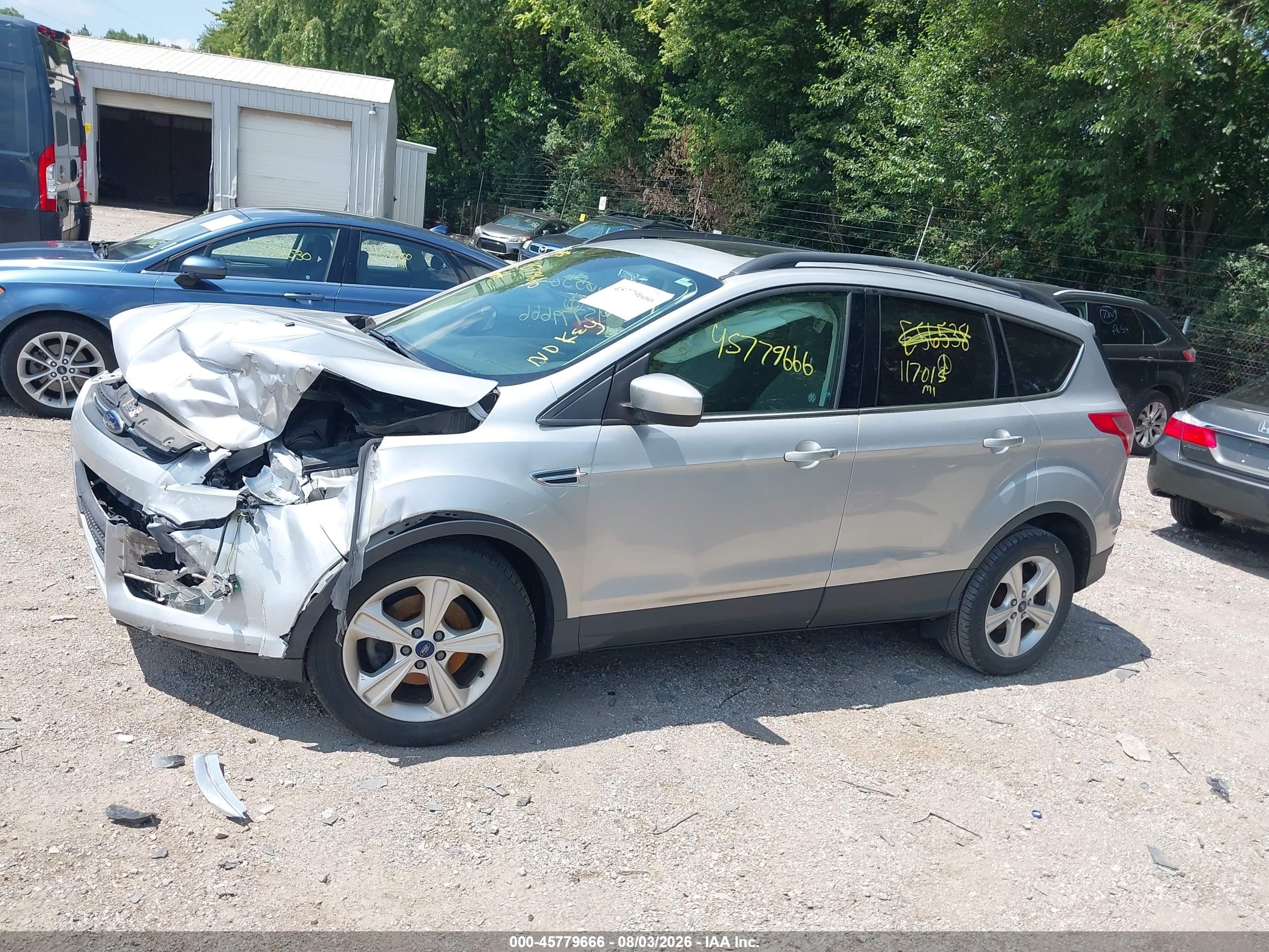 2014 Ford Escape Se Silver vin: 1FMCU0GXXEUE56538
