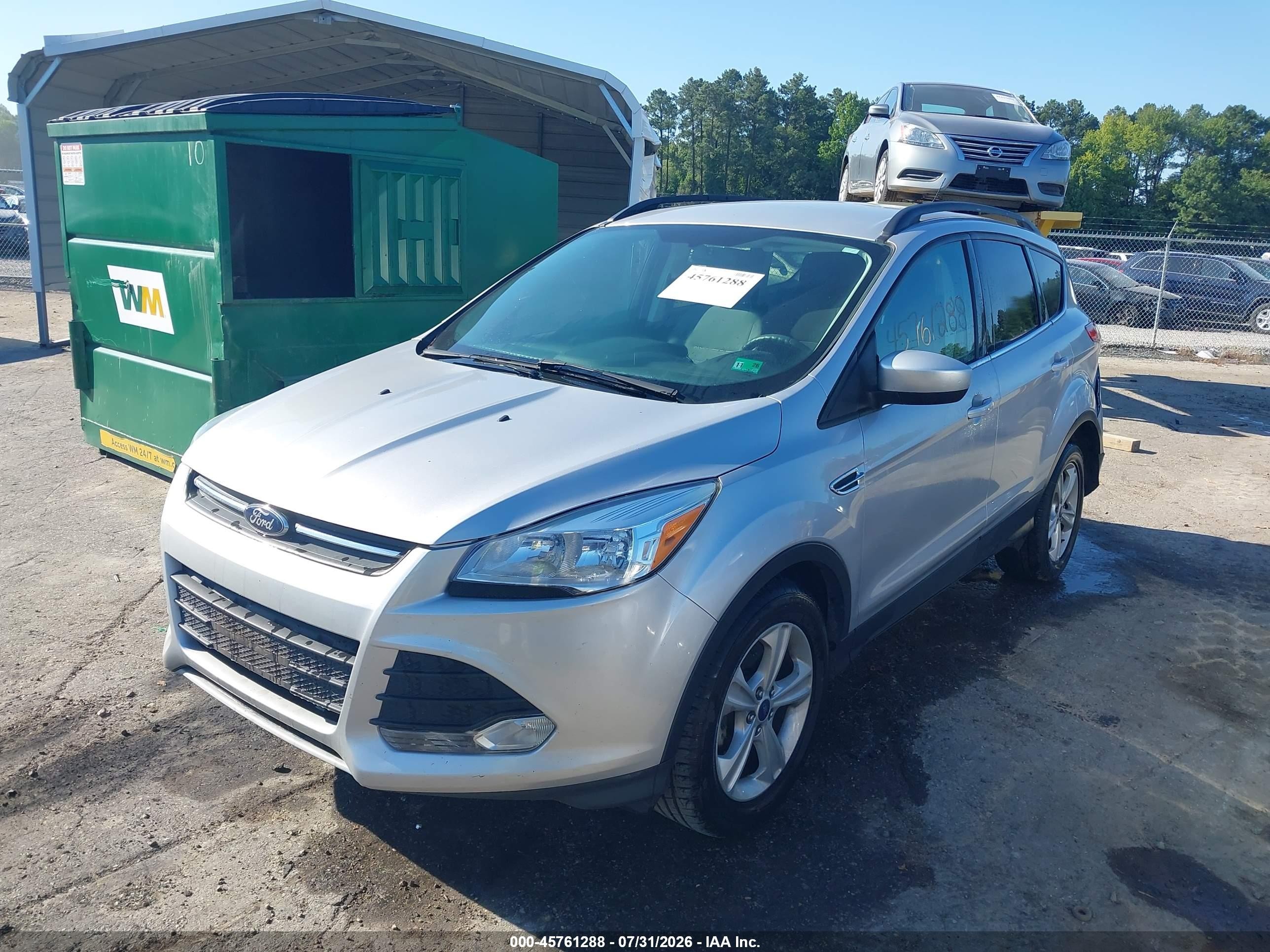 2015 Ford Escape Se Silver vin: 1FMCU0GXXFUA74561