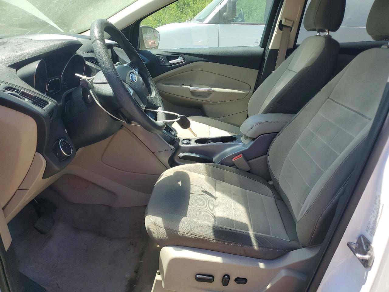2015 Ford Escape Se White vin: 1FMCU0GXXFUB36556