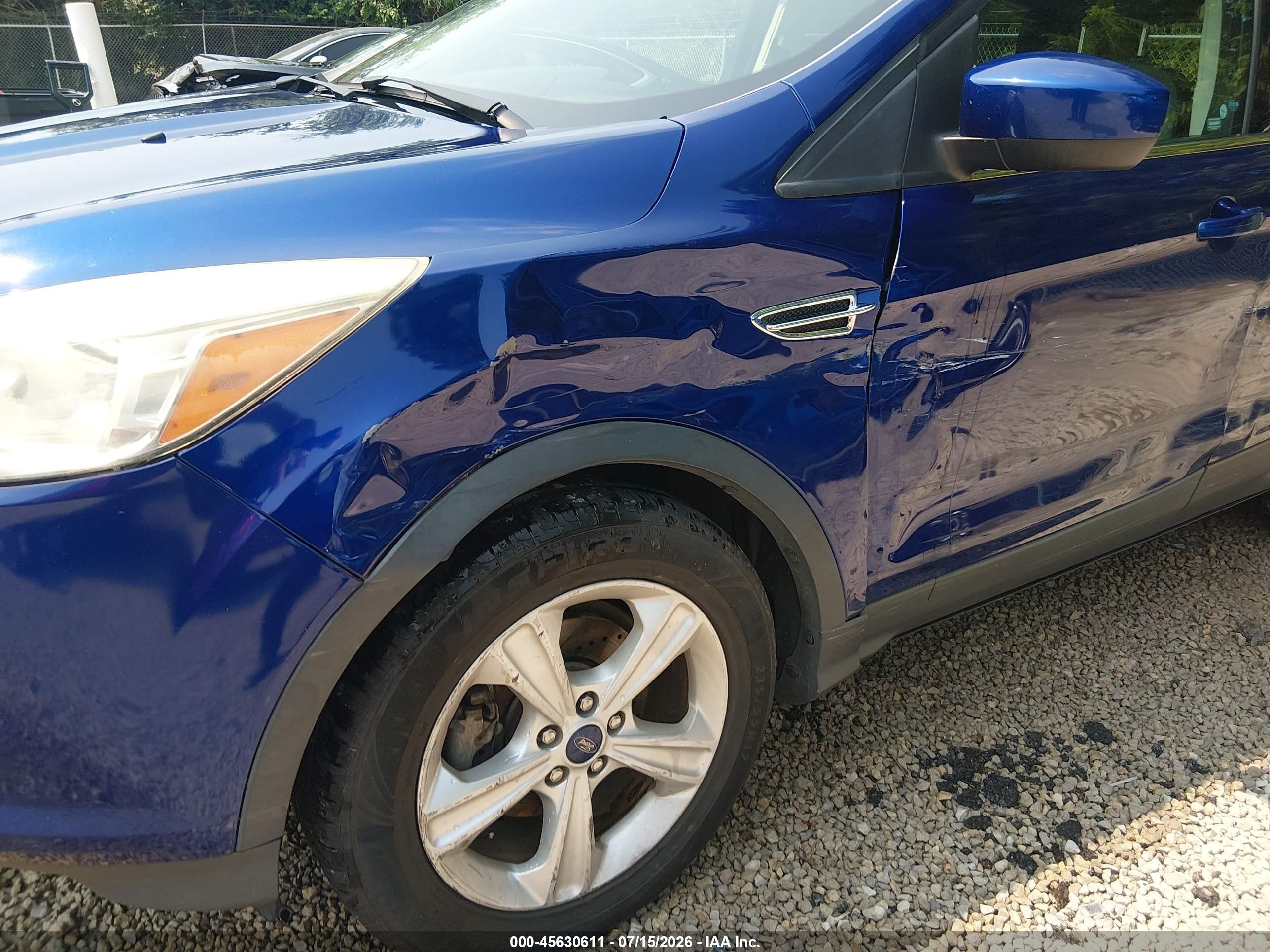 2015 Ford Escape Se Blue vin: 1FMCU0GXXFUB68696