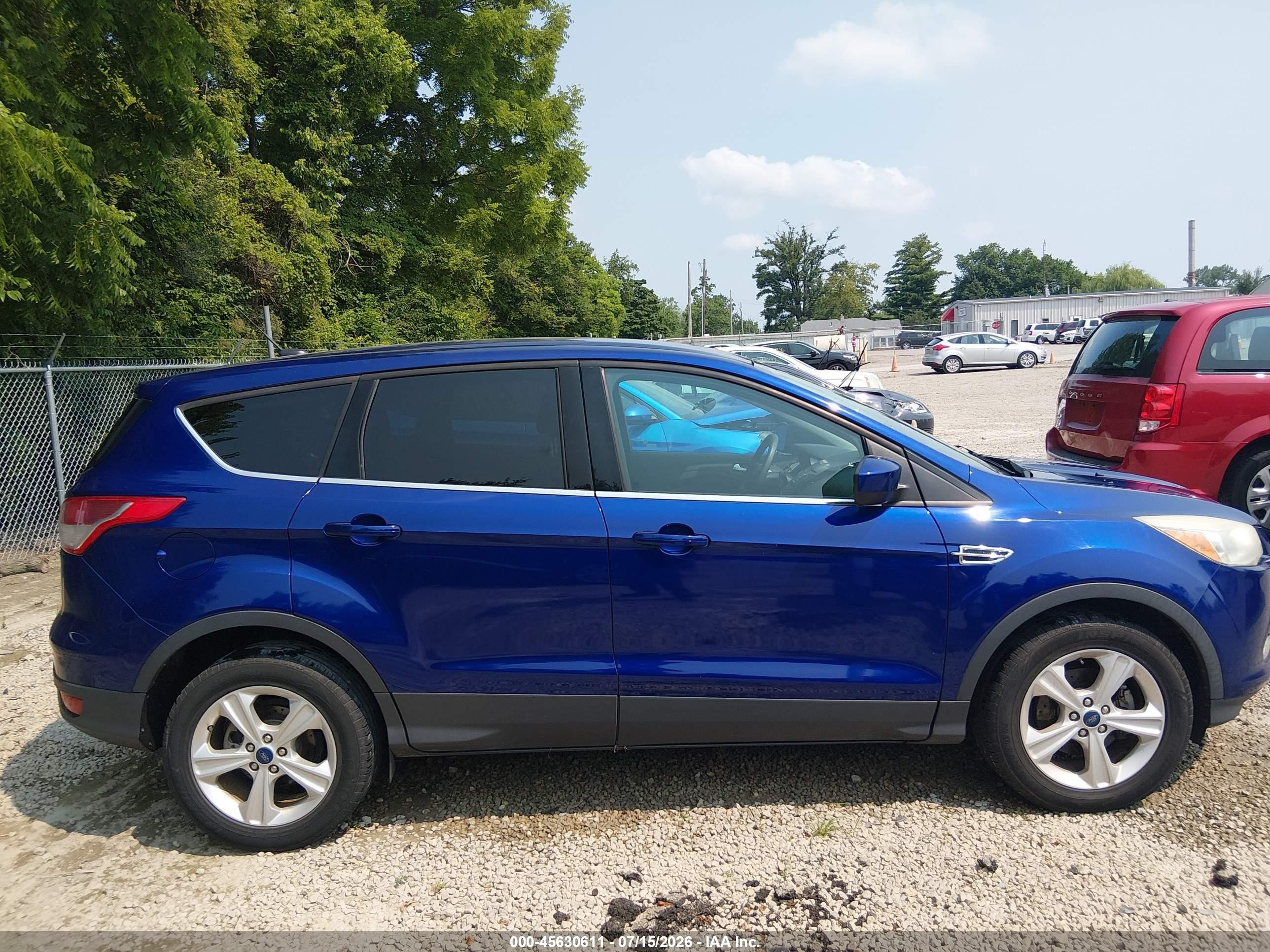 2015 Ford Escape Se Blue vin: 1FMCU0GXXFUB68696