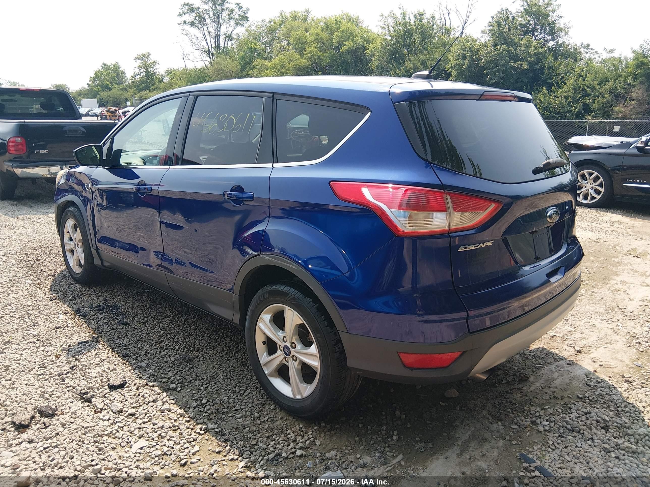 2015 Ford Escape Se Blue vin: 1FMCU0GXXFUB68696