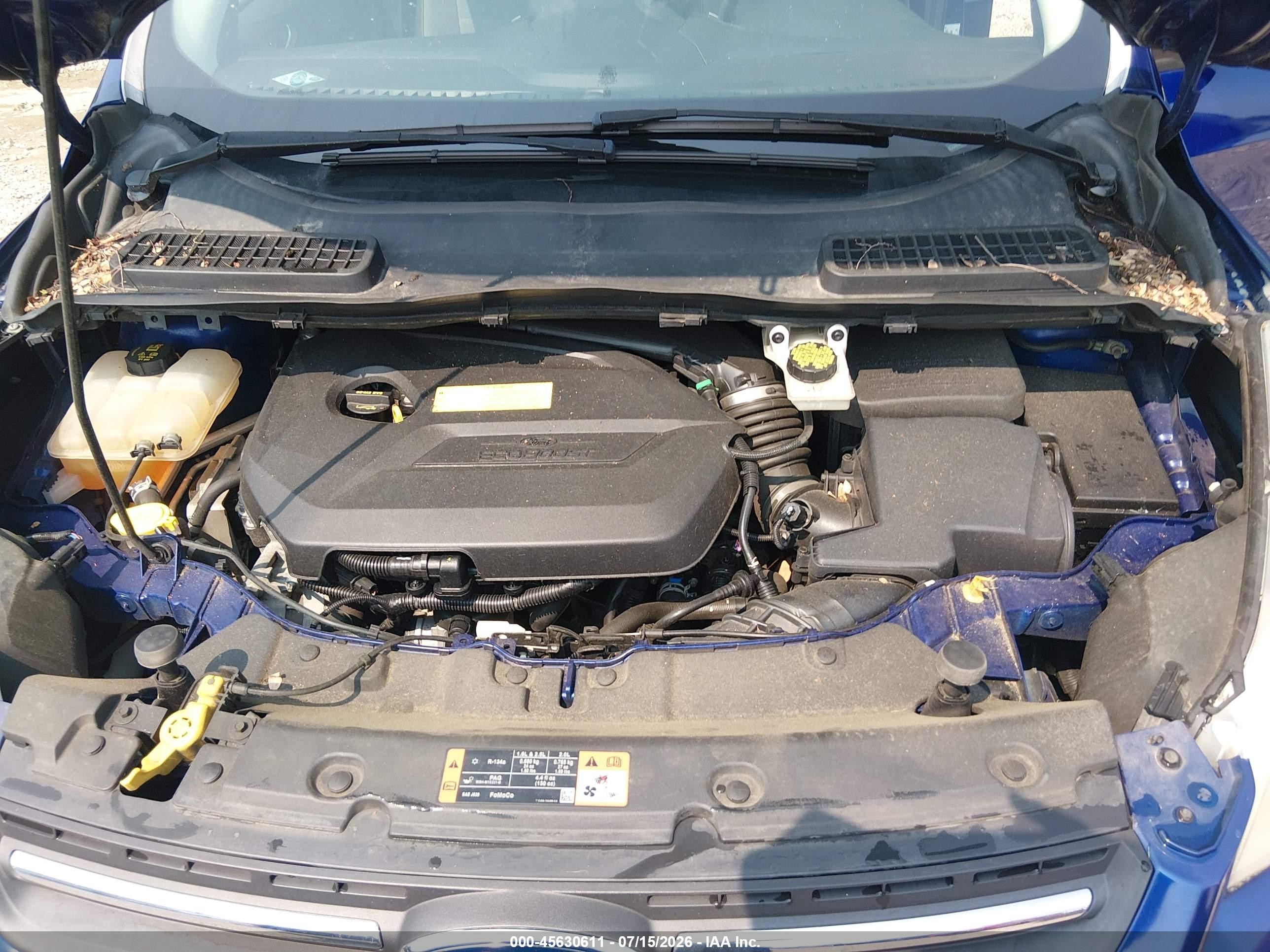 2015 Ford Escape Se Blue vin: 1FMCU0GXXFUB68696