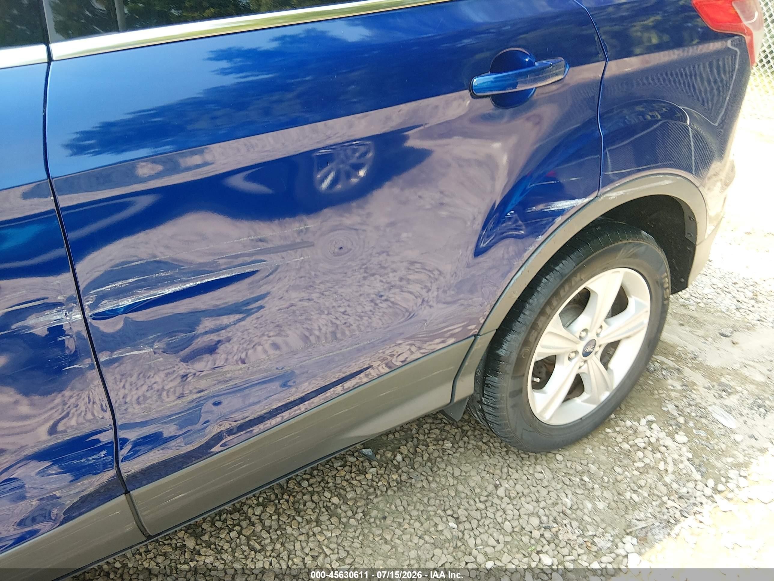 2015 Ford Escape Se Blue vin: 1FMCU0GXXFUB68696