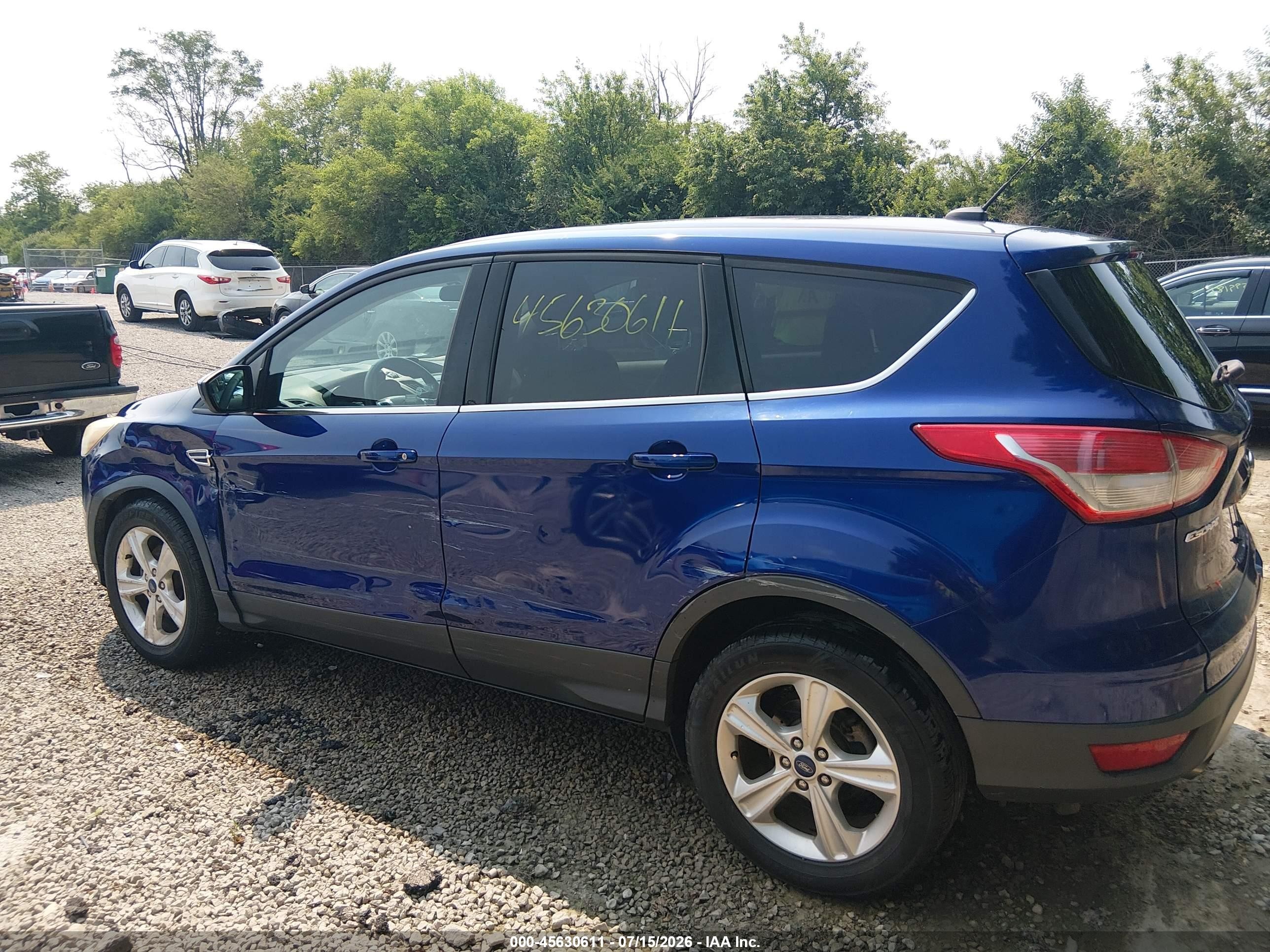 2015 Ford Escape Se Blue vin: 1FMCU0GXXFUB68696