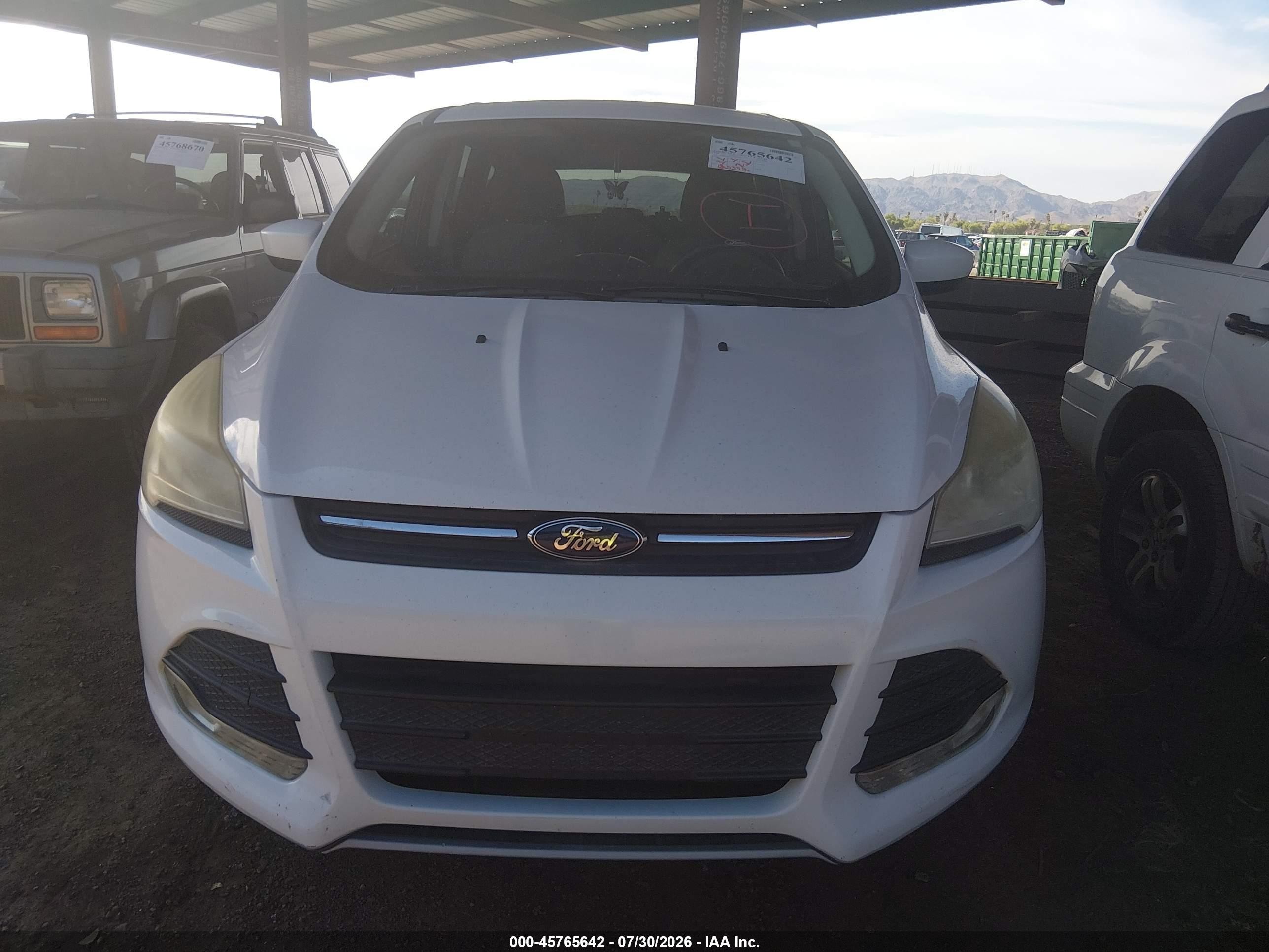 2015 Ford Escape Se White vin: 1FMCU0GXXFUB81609
