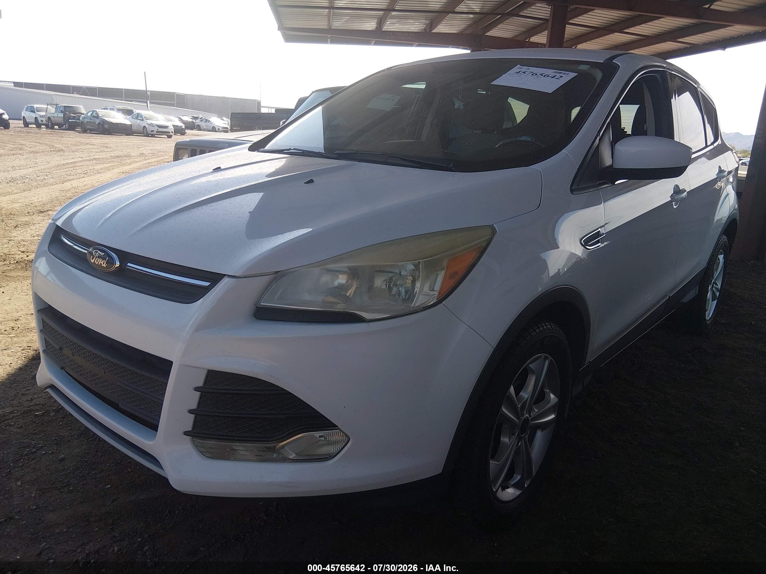 2015 Ford Escape Se White vin: 1FMCU0GXXFUB81609