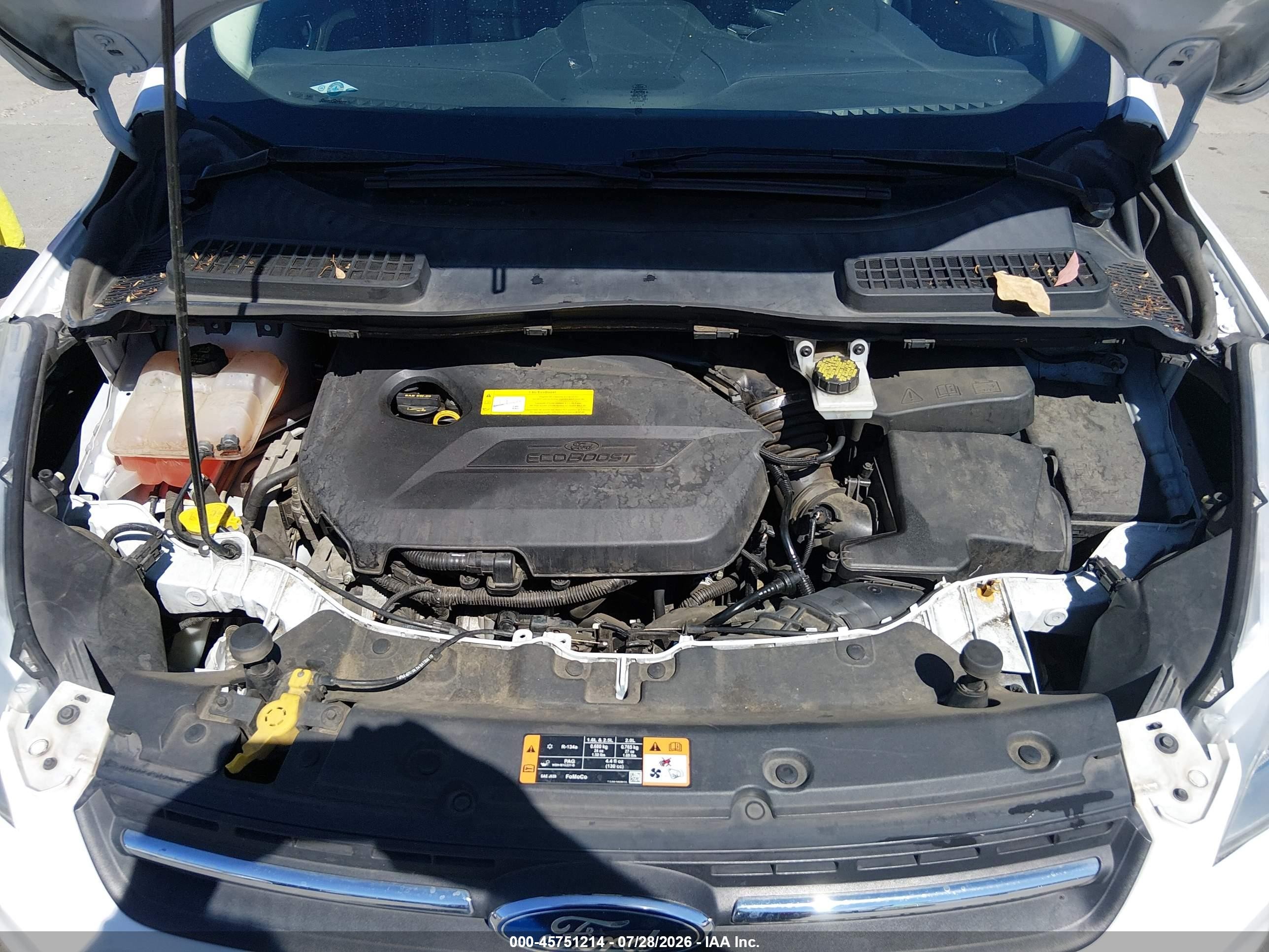 2015 Ford Escape Se White vin: 1FMCU0GXXFUC80396
