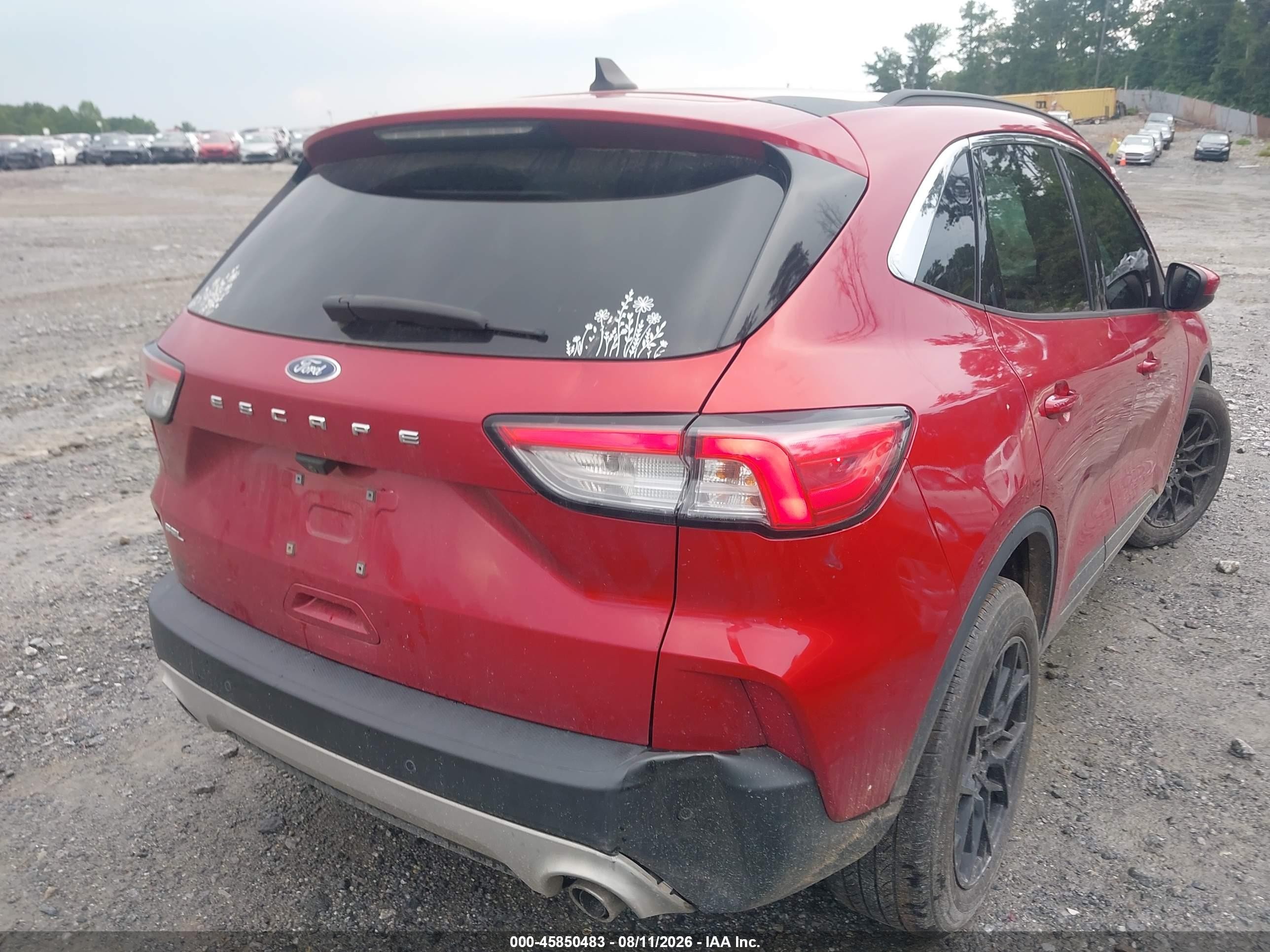 2021 Ford Escape Sel Red vin: 1FMCU0H62MUA31044