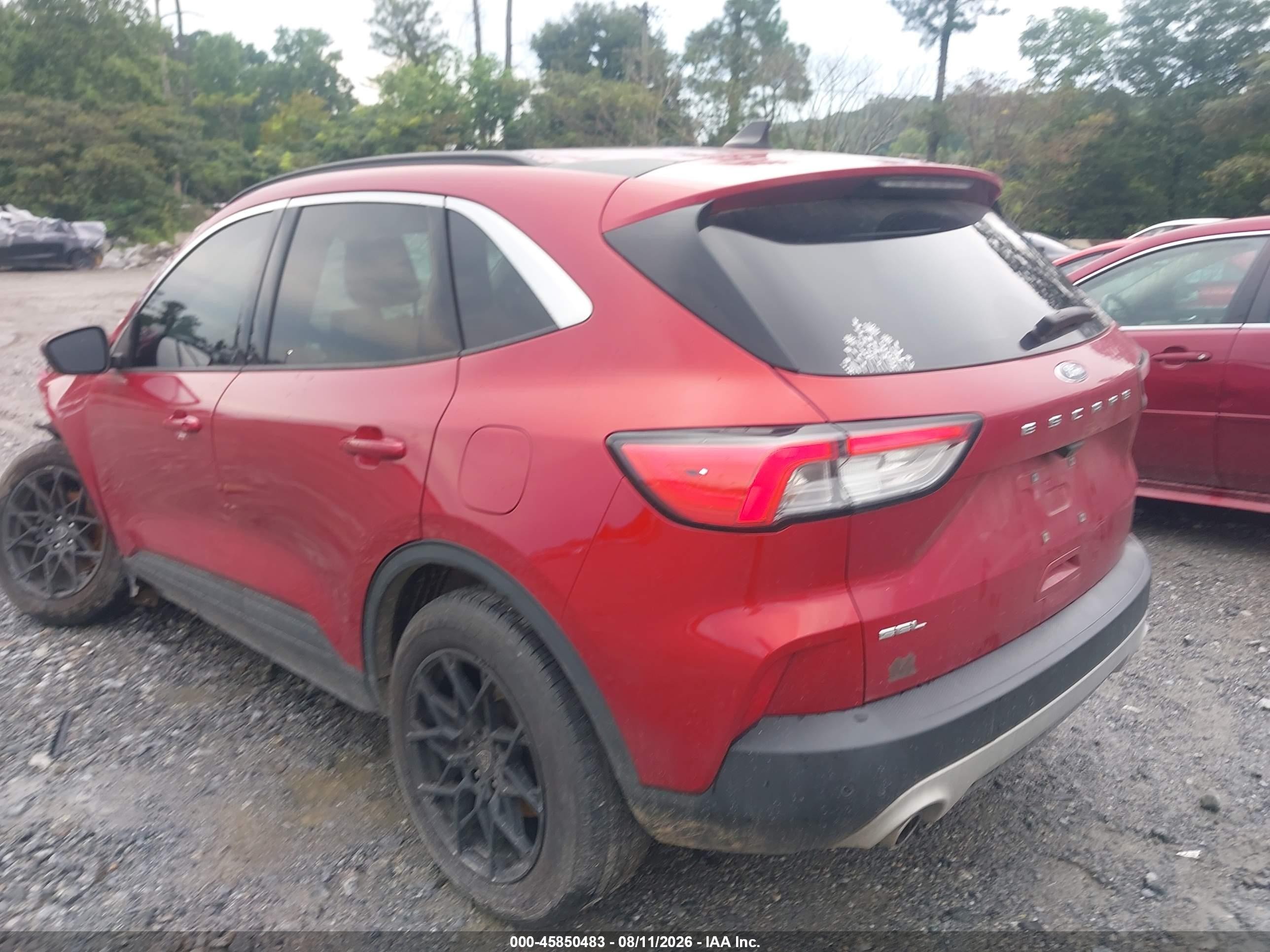 2021 Ford Escape Sel Red vin: 1FMCU0H62MUA31044