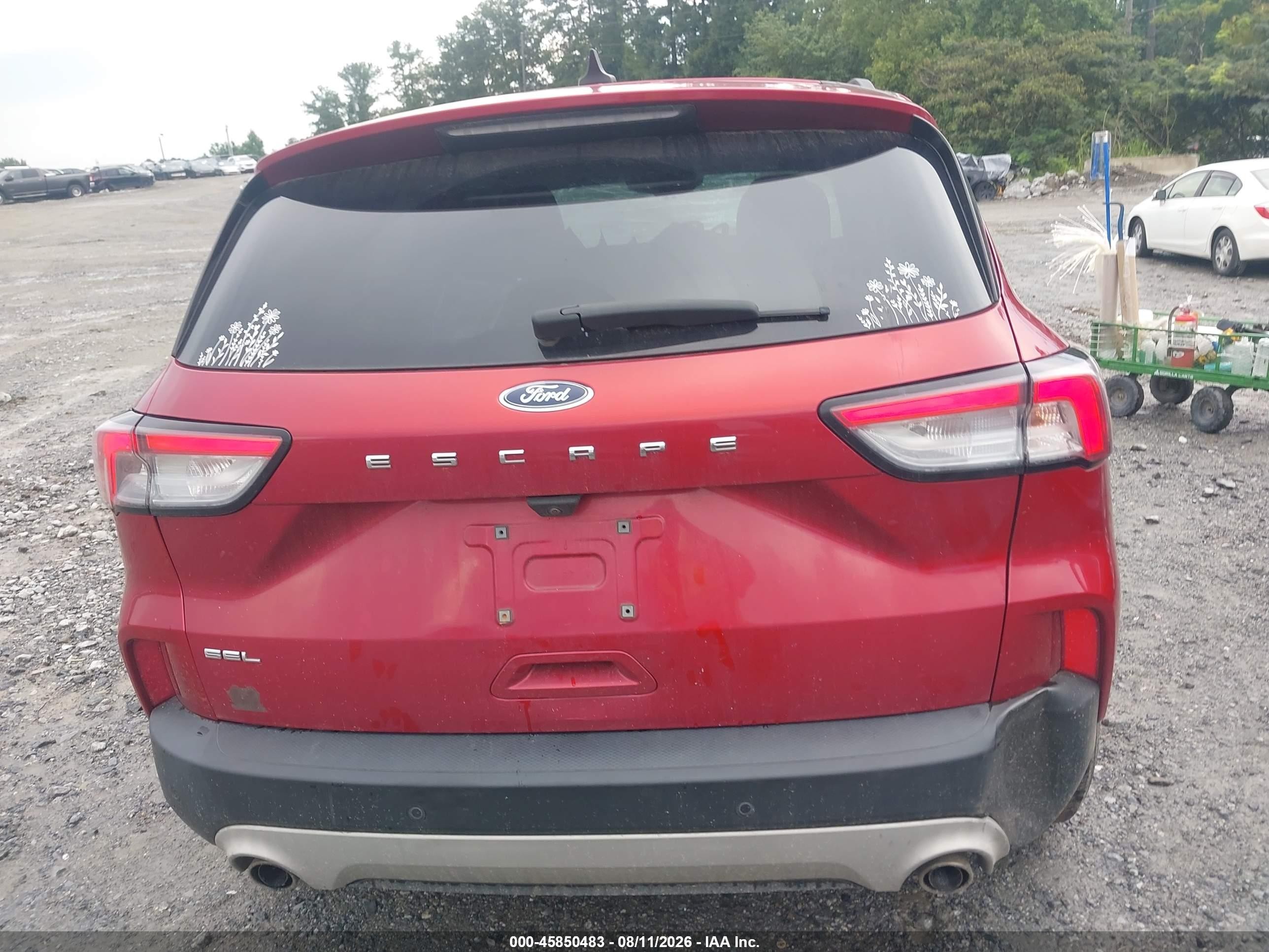 2021 Ford Escape Sel Red vin: 1FMCU0H62MUA31044