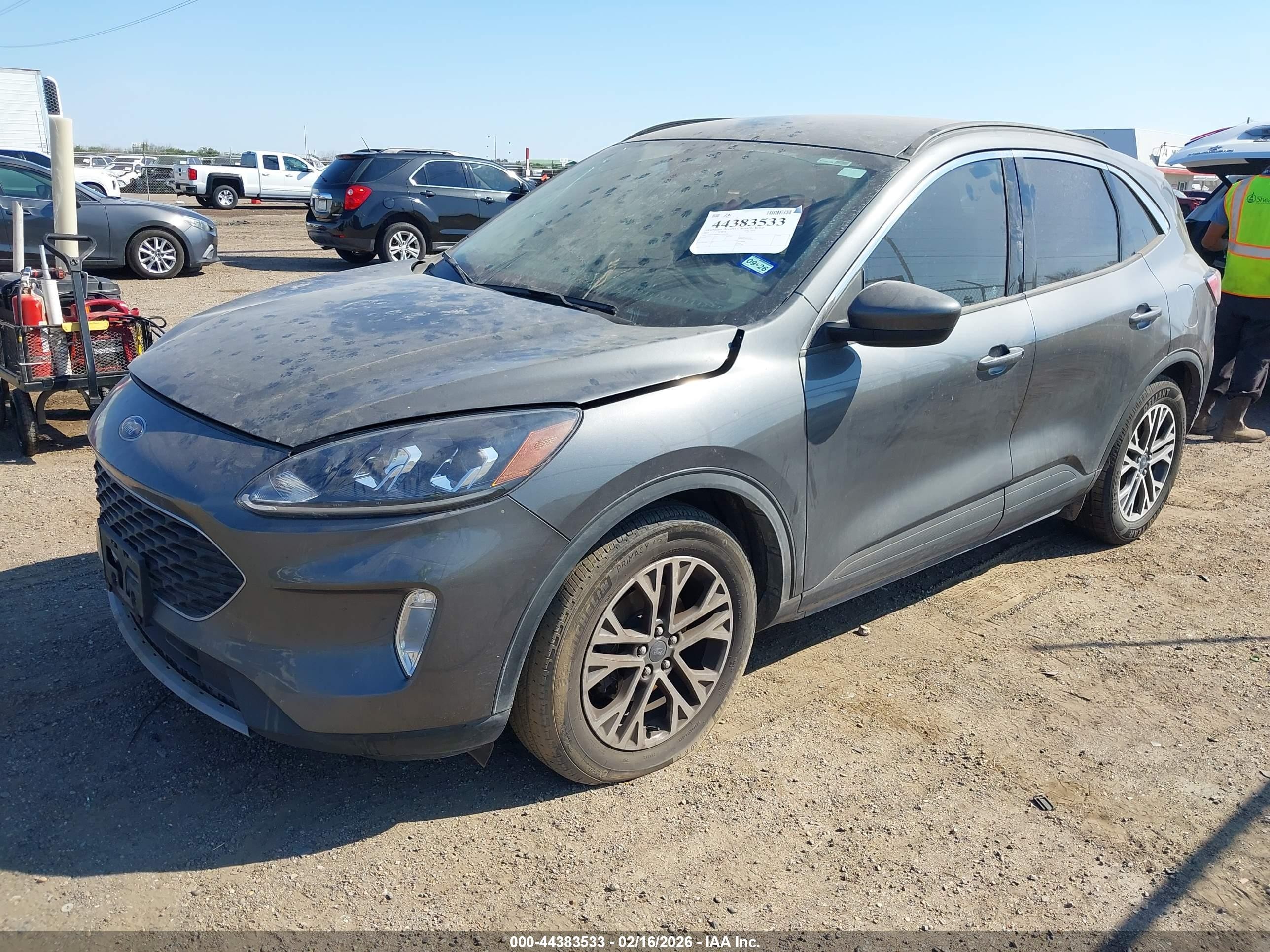 2022 Ford Escape Sel Серый vin: 1FMCU0H66NUA88266