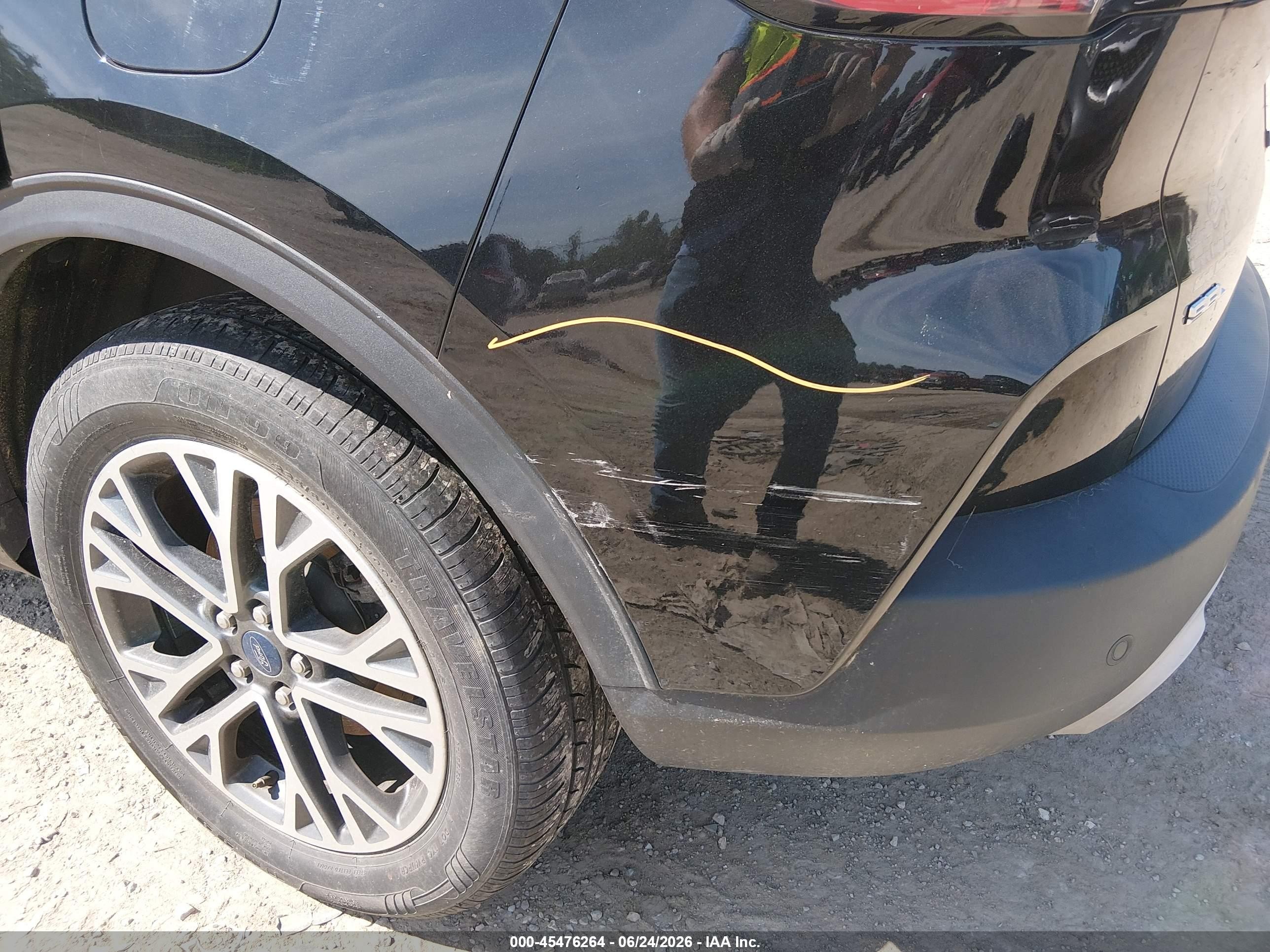 2020 Ford Escape Sel Черный vin: 1FMCU0H67LUB47032